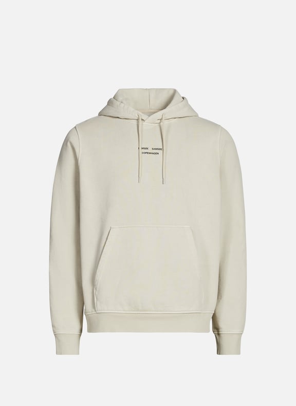 Logo hoodie Grey by SAMSOE SAMSOE SAMSOE SAMSOE Logo hoodie Grey