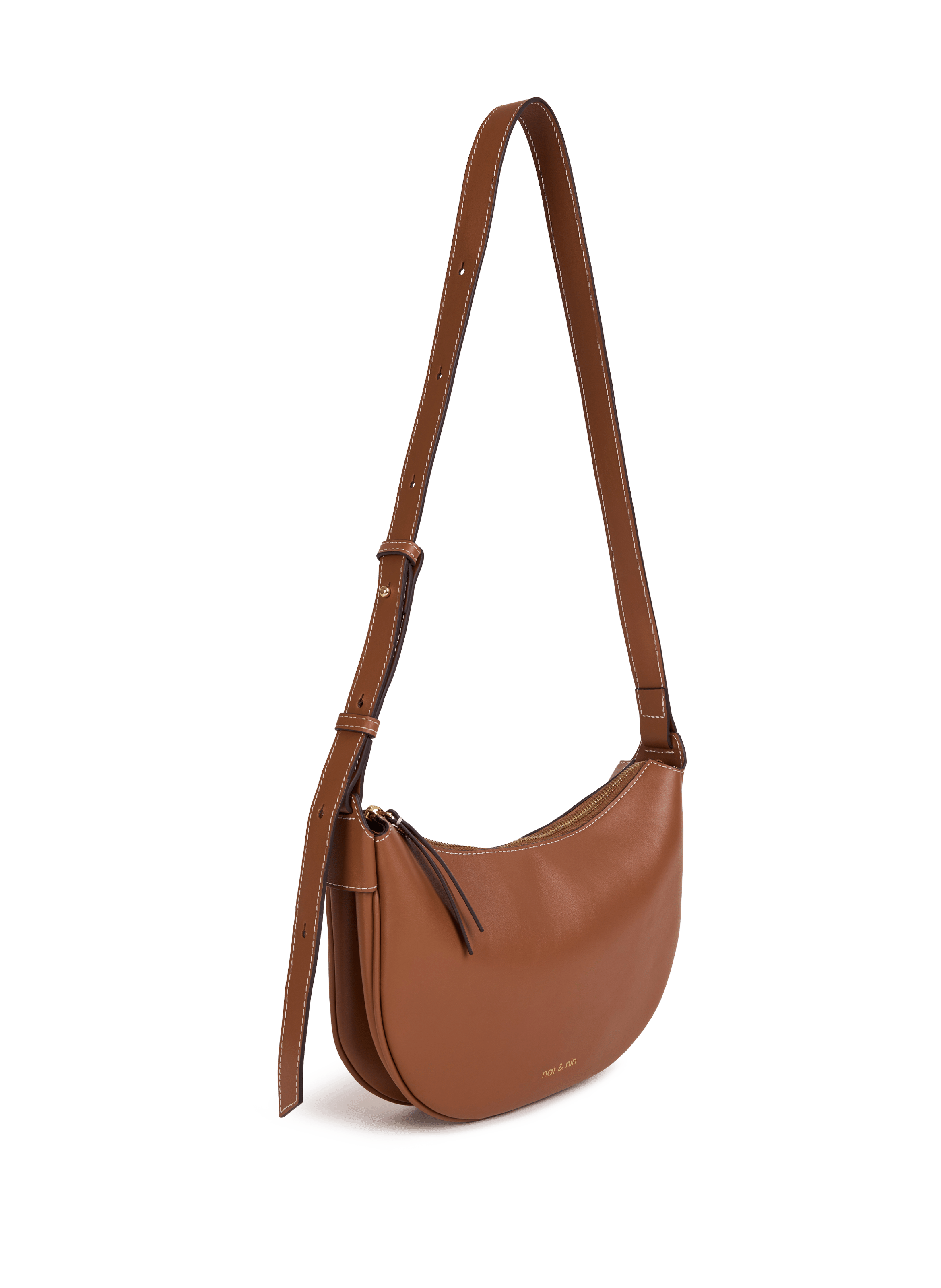 Sac à bandoulière Lune  NAT &amp; NIN Marron