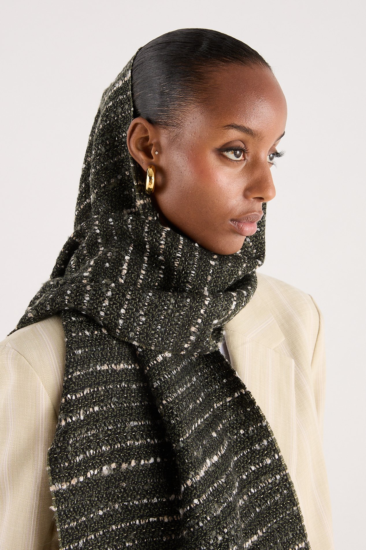 Echarpe à détail pailleté AU PRINTEMPS PARIS Kaki