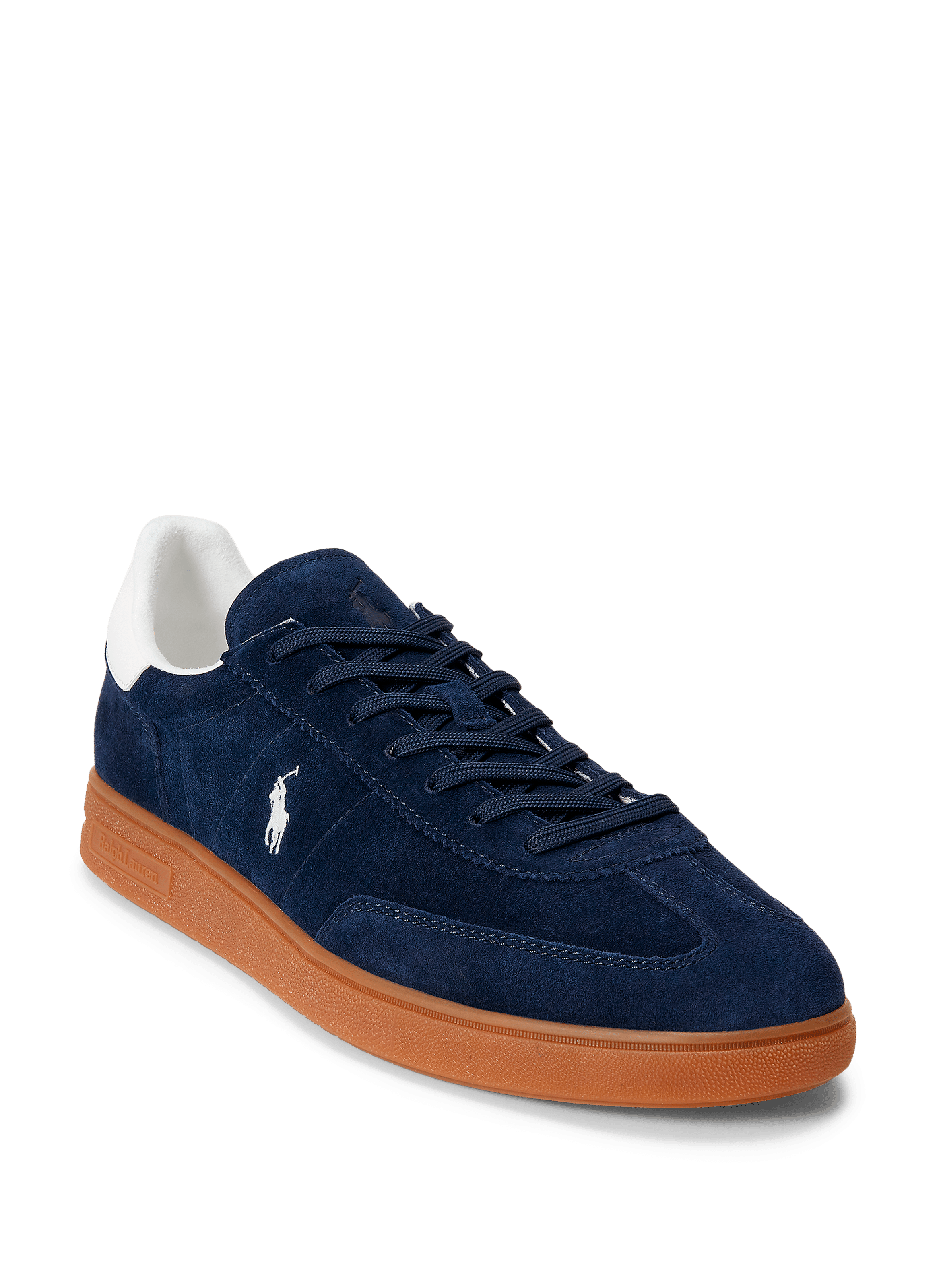 Suede and Leather Mixed Material Sneakers POLO RALPH LAUREN Blue