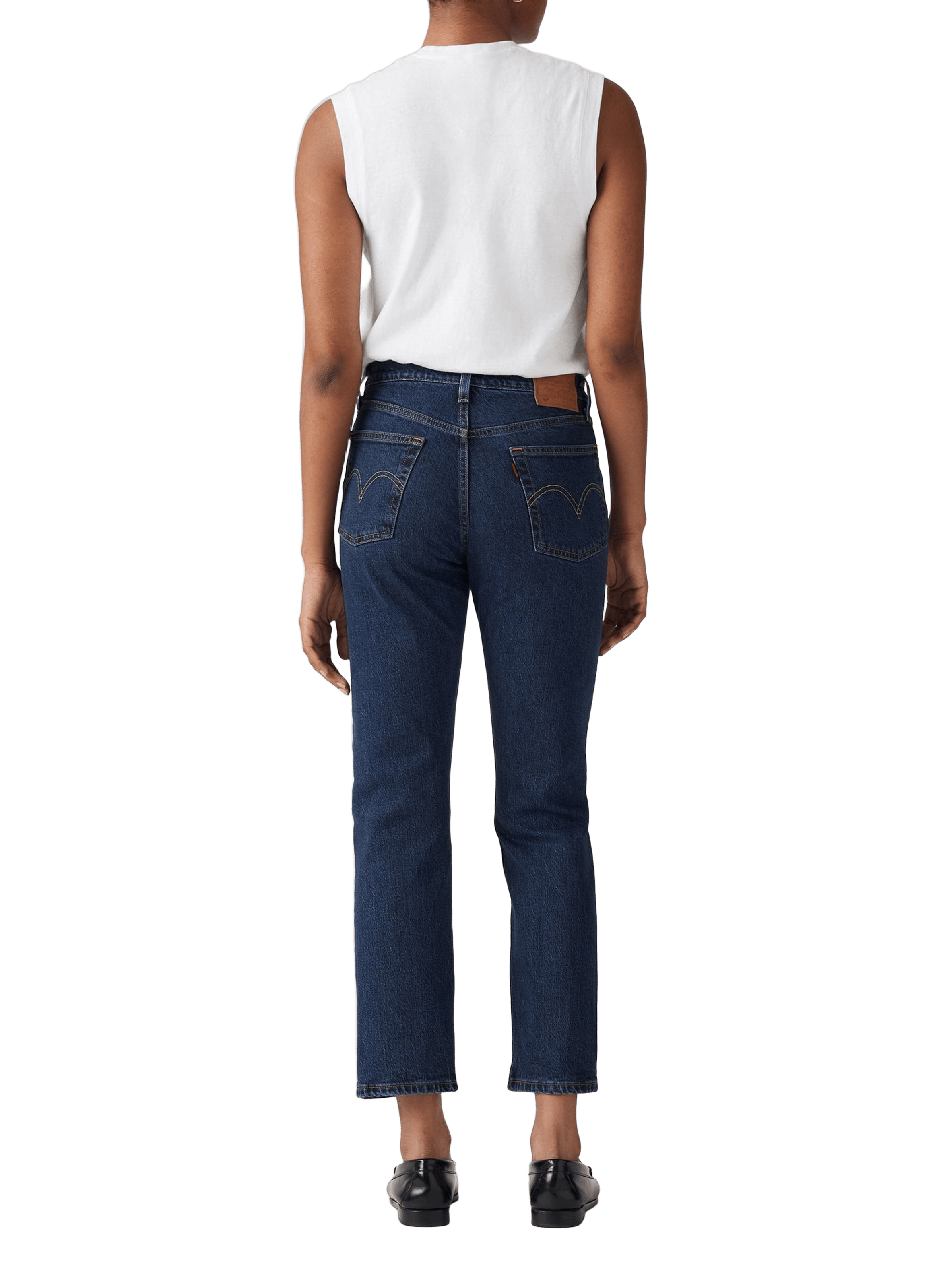 Jean droit en coton mélangé LEVI&#039;S Bleu