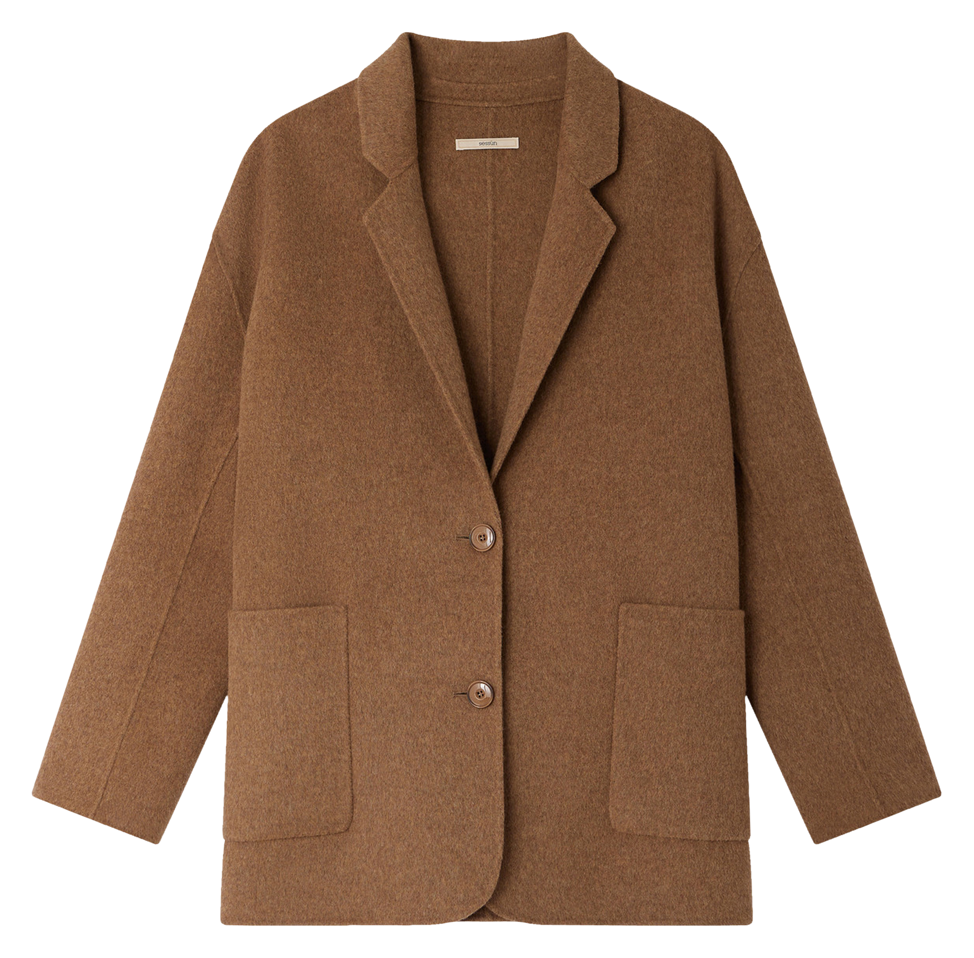 Veste de tailleur en laine mélangée traniwool SESSUN Beige