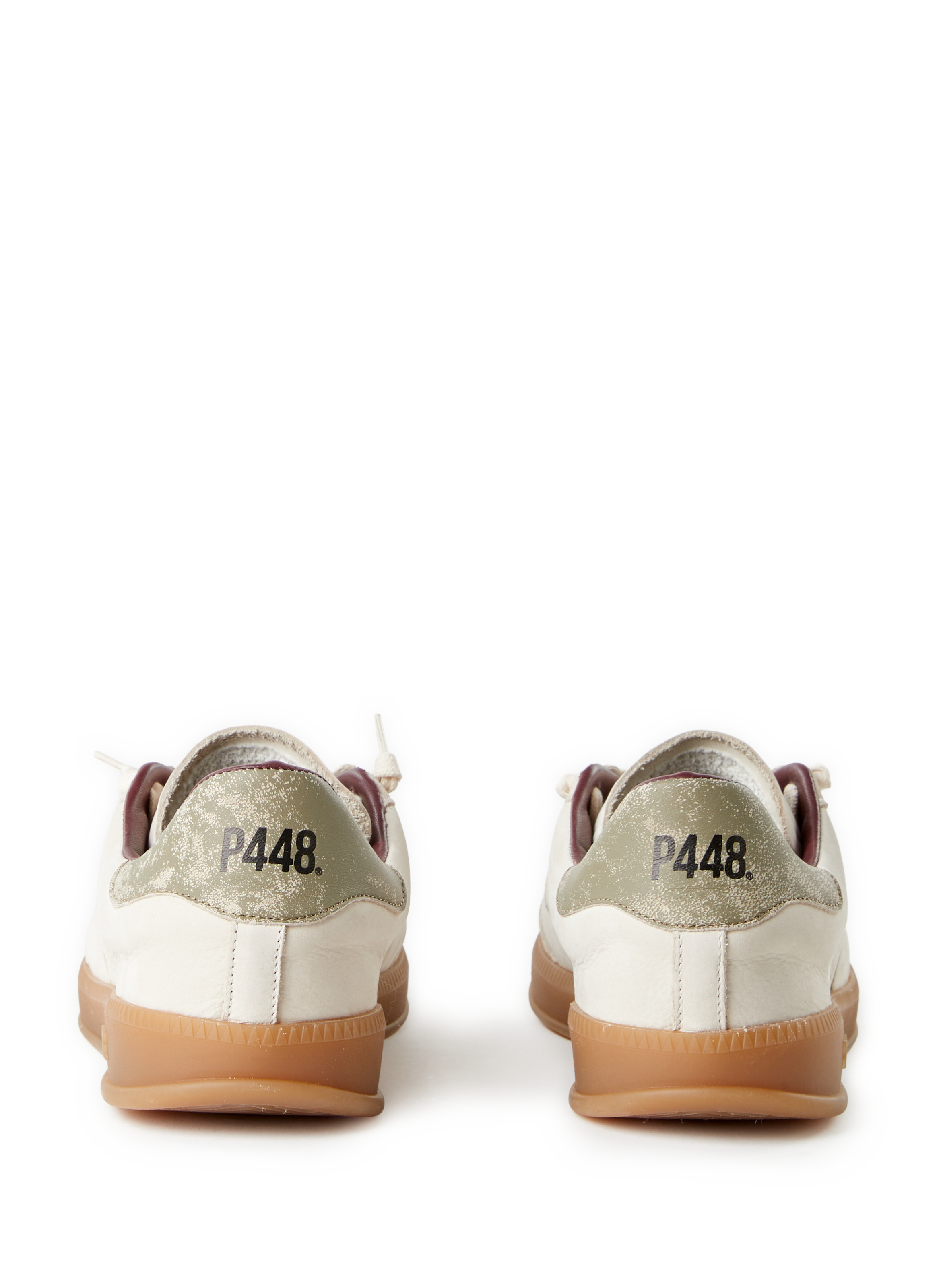 Bi-material sneakers P448 Beige