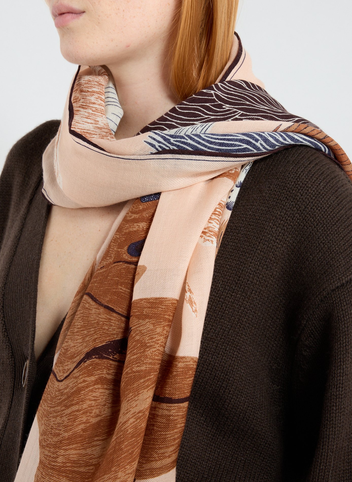 Écharpe à imprimé en laine INOUITOOSH Multicolore