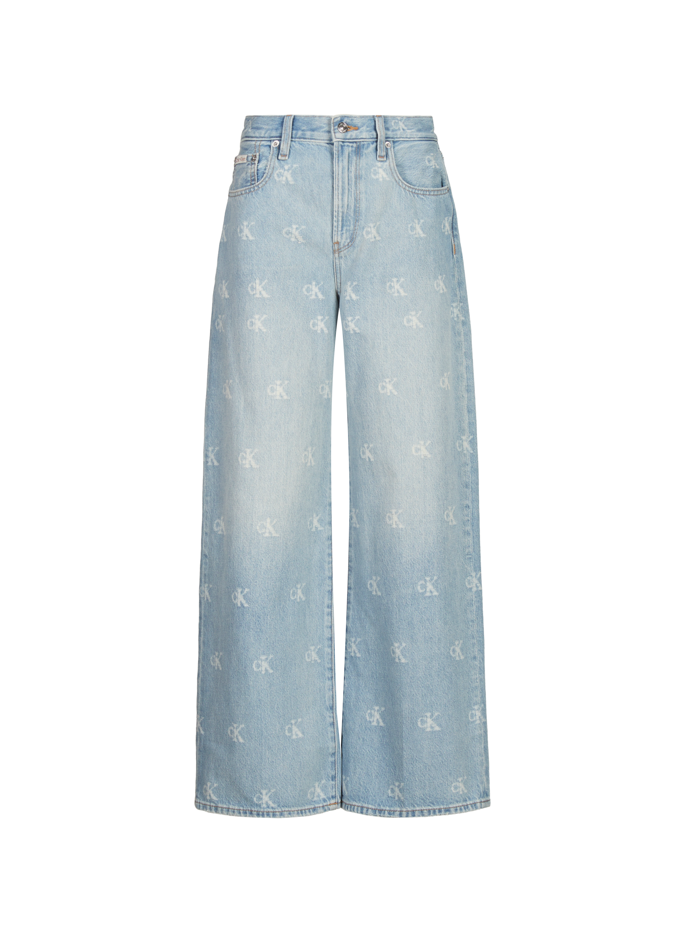 CALVIN KLEIN Straight leg jeans with logo Blue