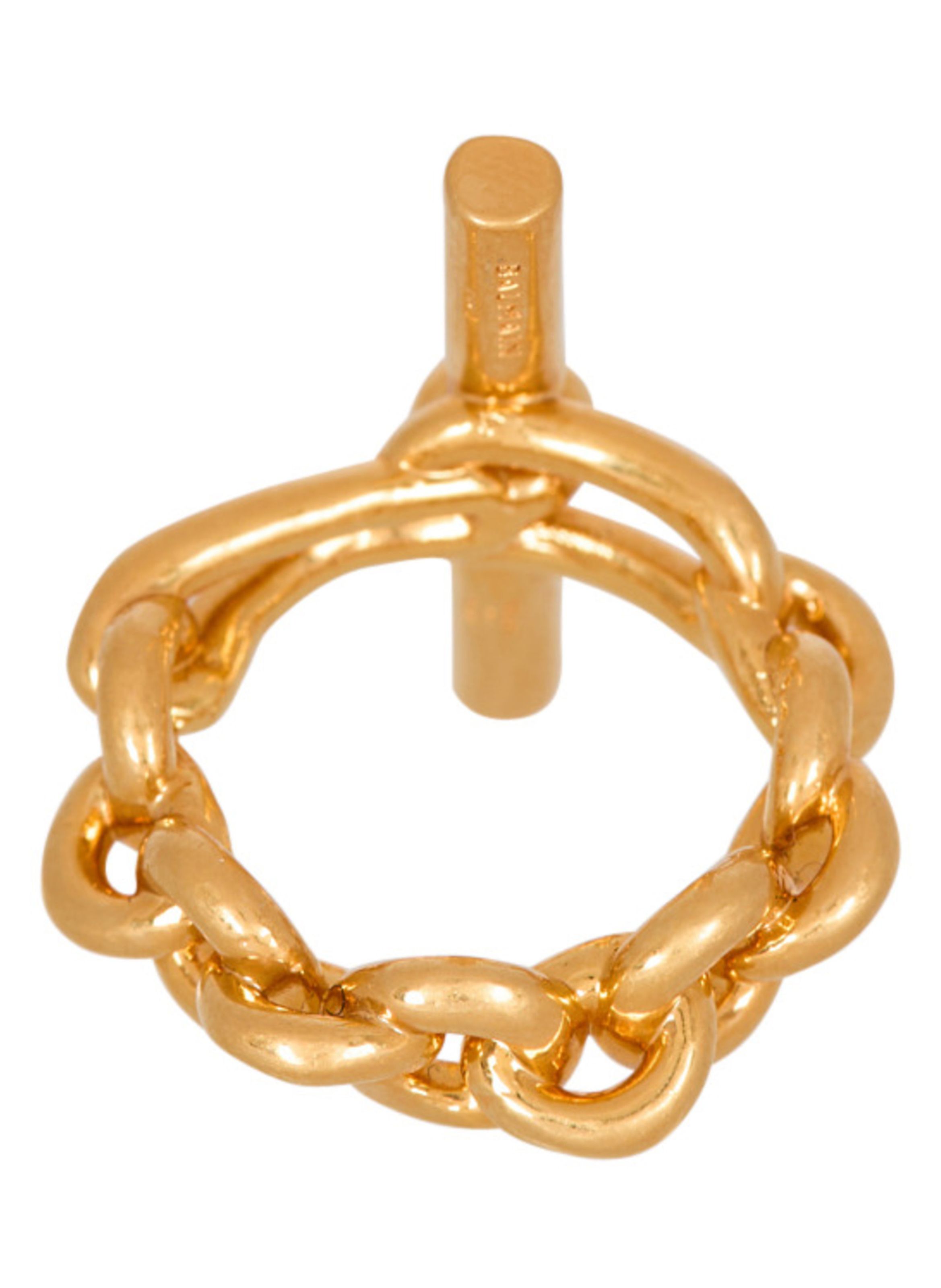 Bague t-bar chaîne BALMAIN Doré