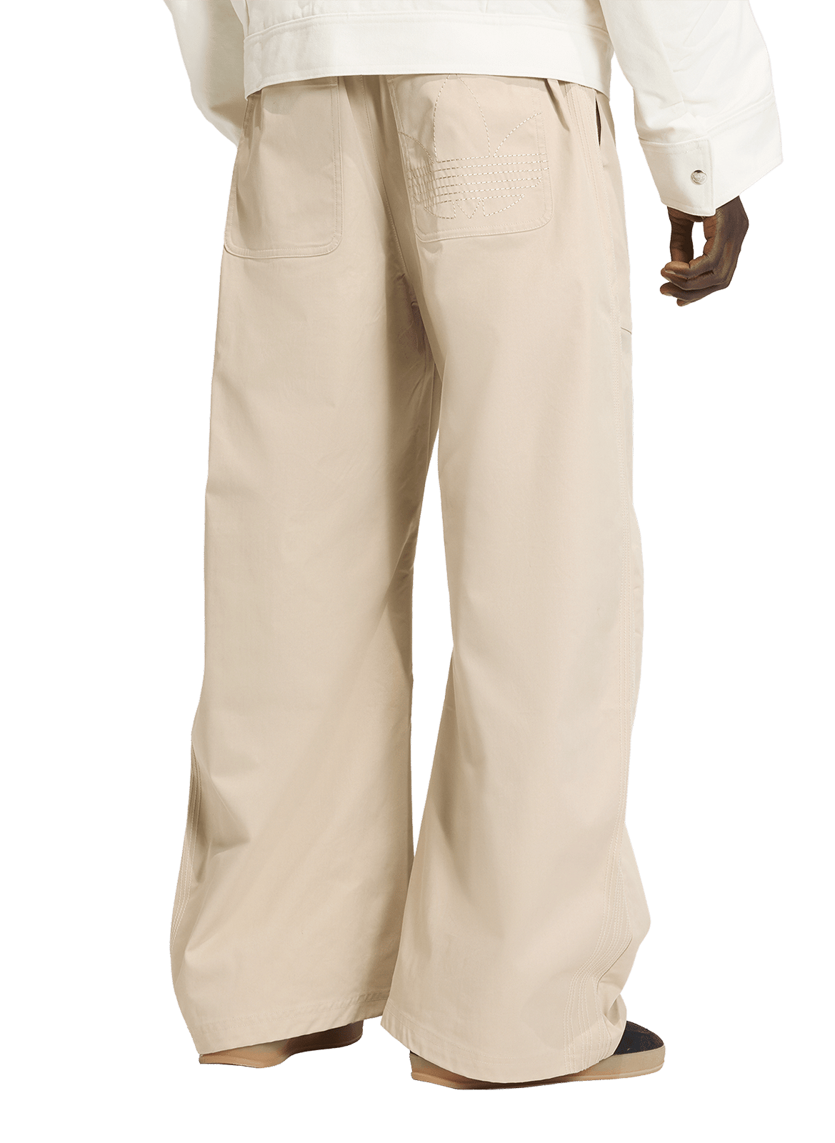 Premium Essentials Wide Leg Pants in Mixed Cotton ADIDAS Beige