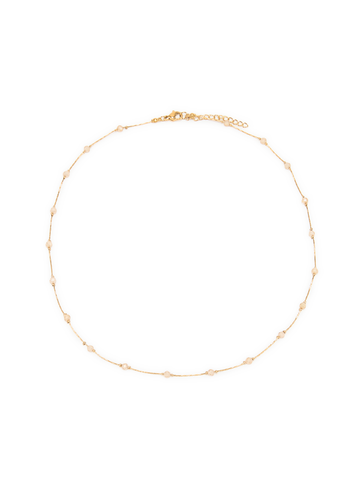 Necklace with glass beads AU PRINTEMPS PARIS Beige