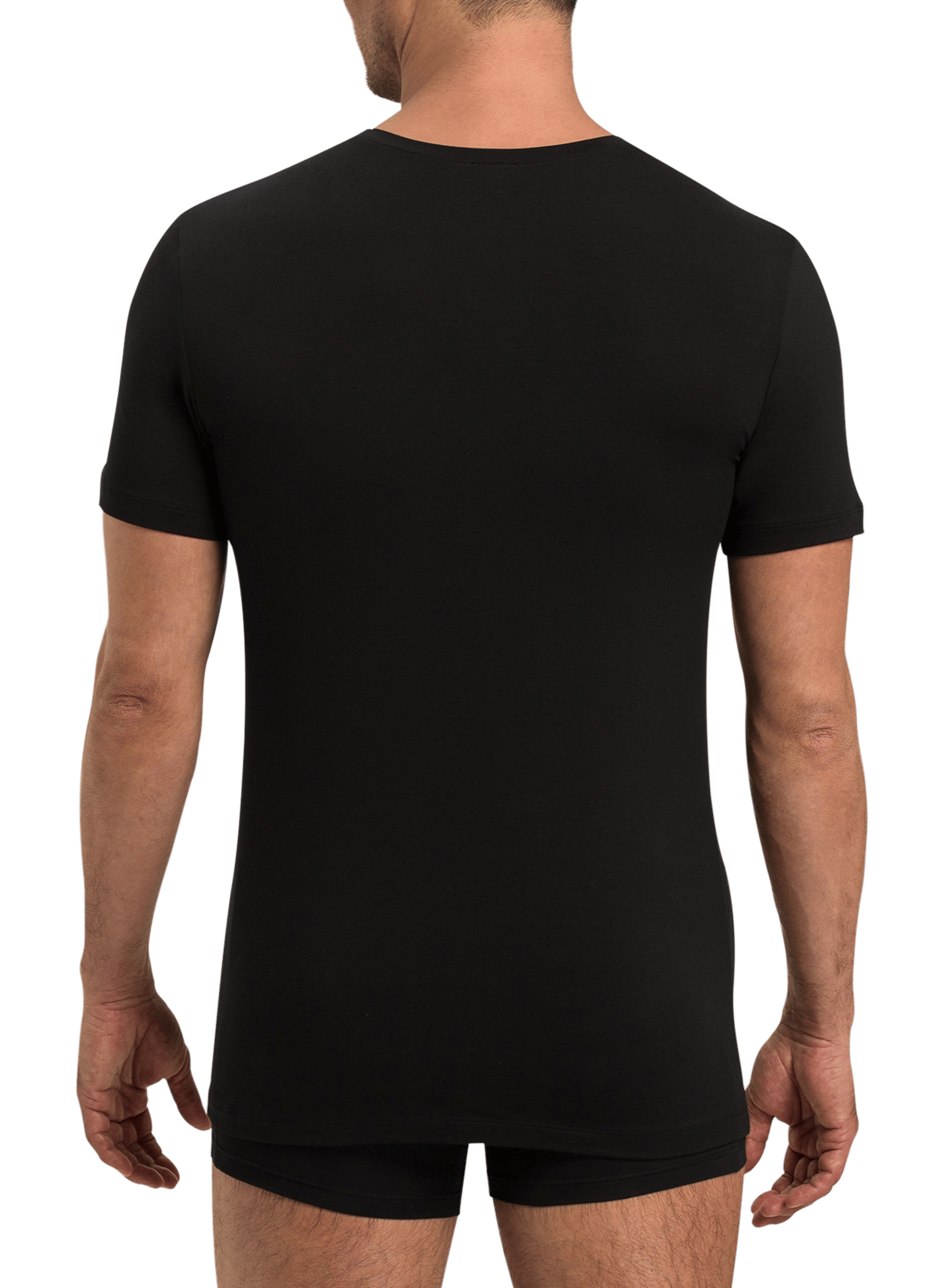 Cotton T-shirt HANRO Black