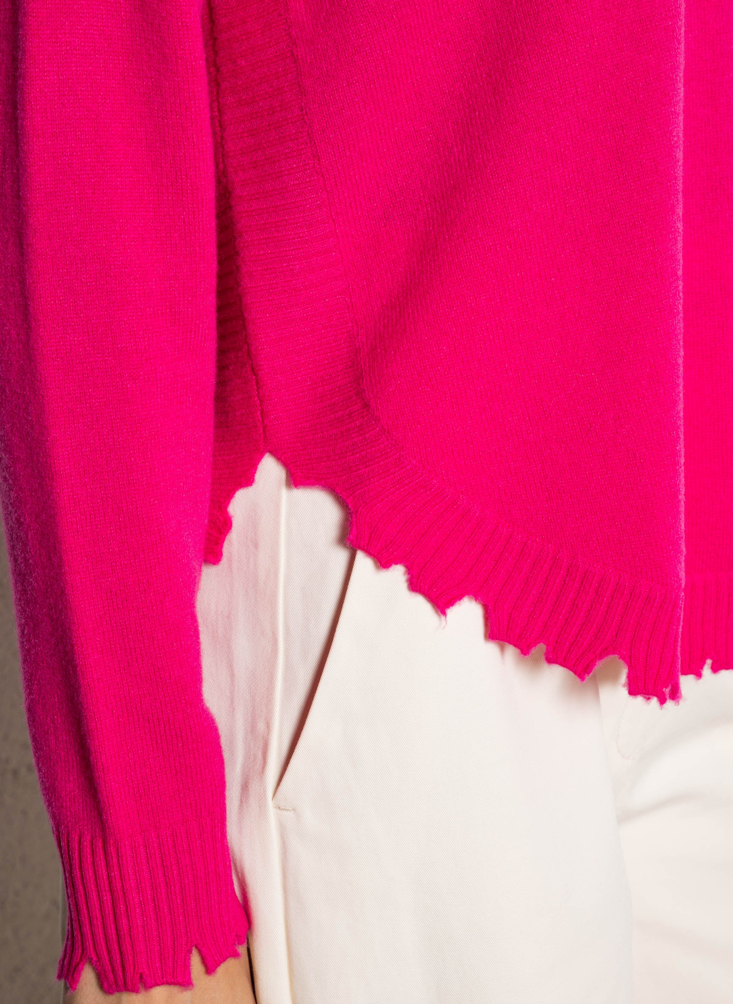 Pull oversize en cachemire maillé mela KUJTEN Rose