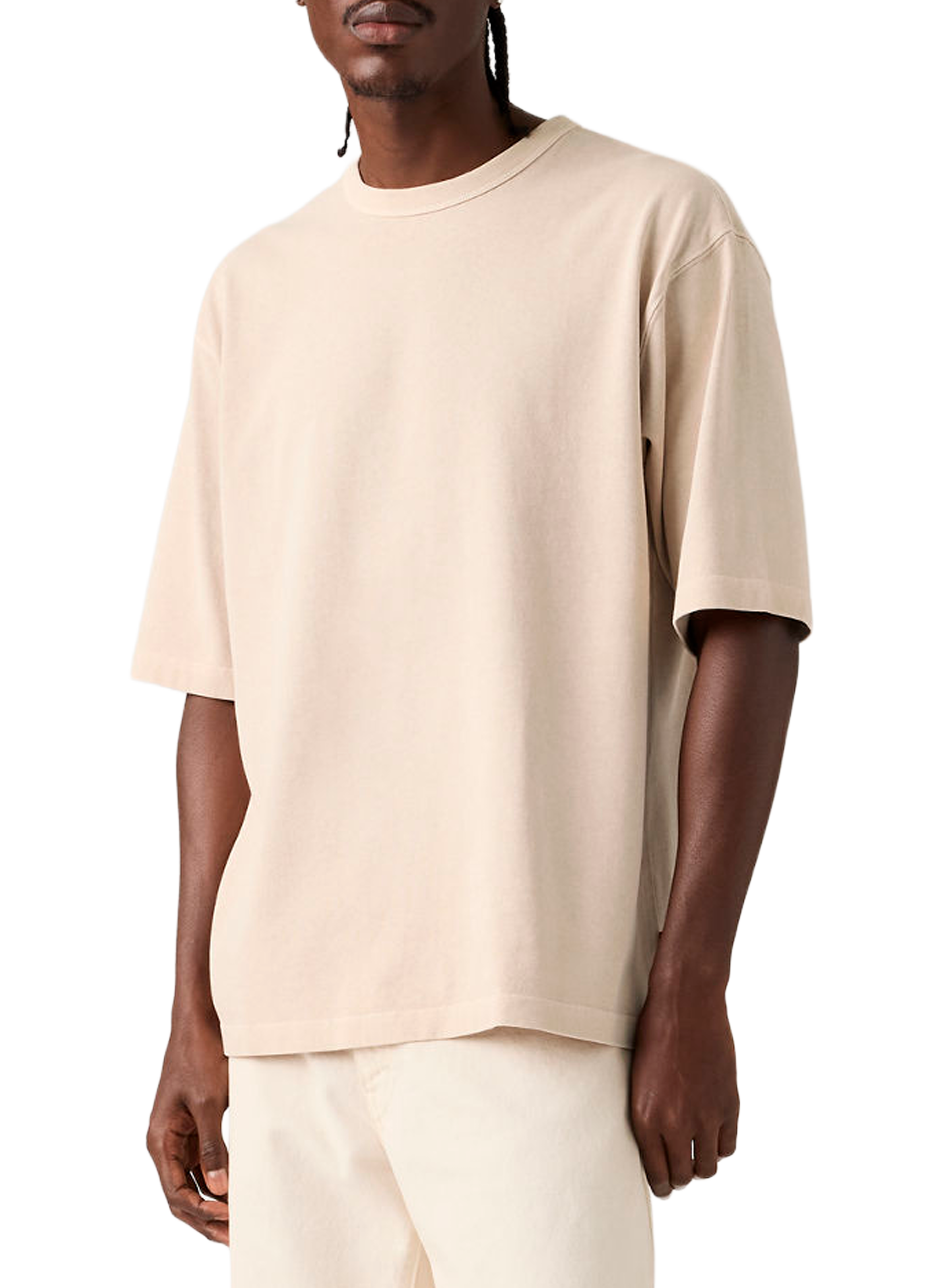 Straight short-sleeved cotton T-shirt LEVI'S Beige