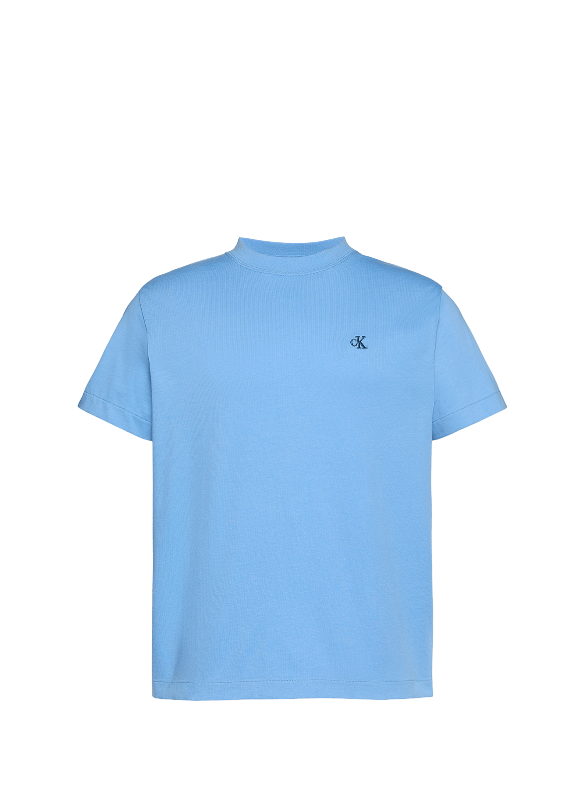 T-shirt à col rond en coton CALVIN KLEIN Bleu