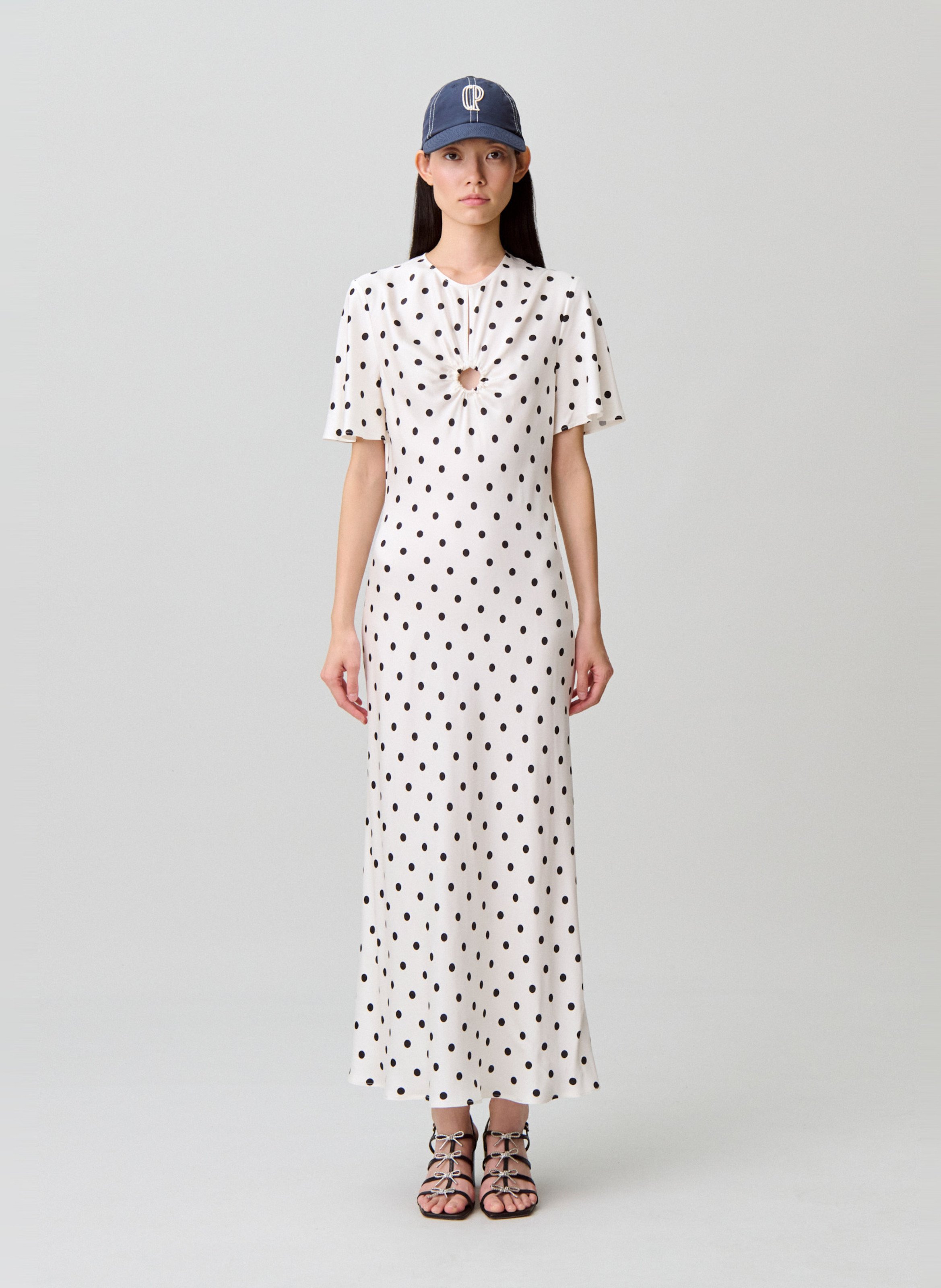 Robe midi col rond à pois CLAUDIE PIERLOT Multicolore