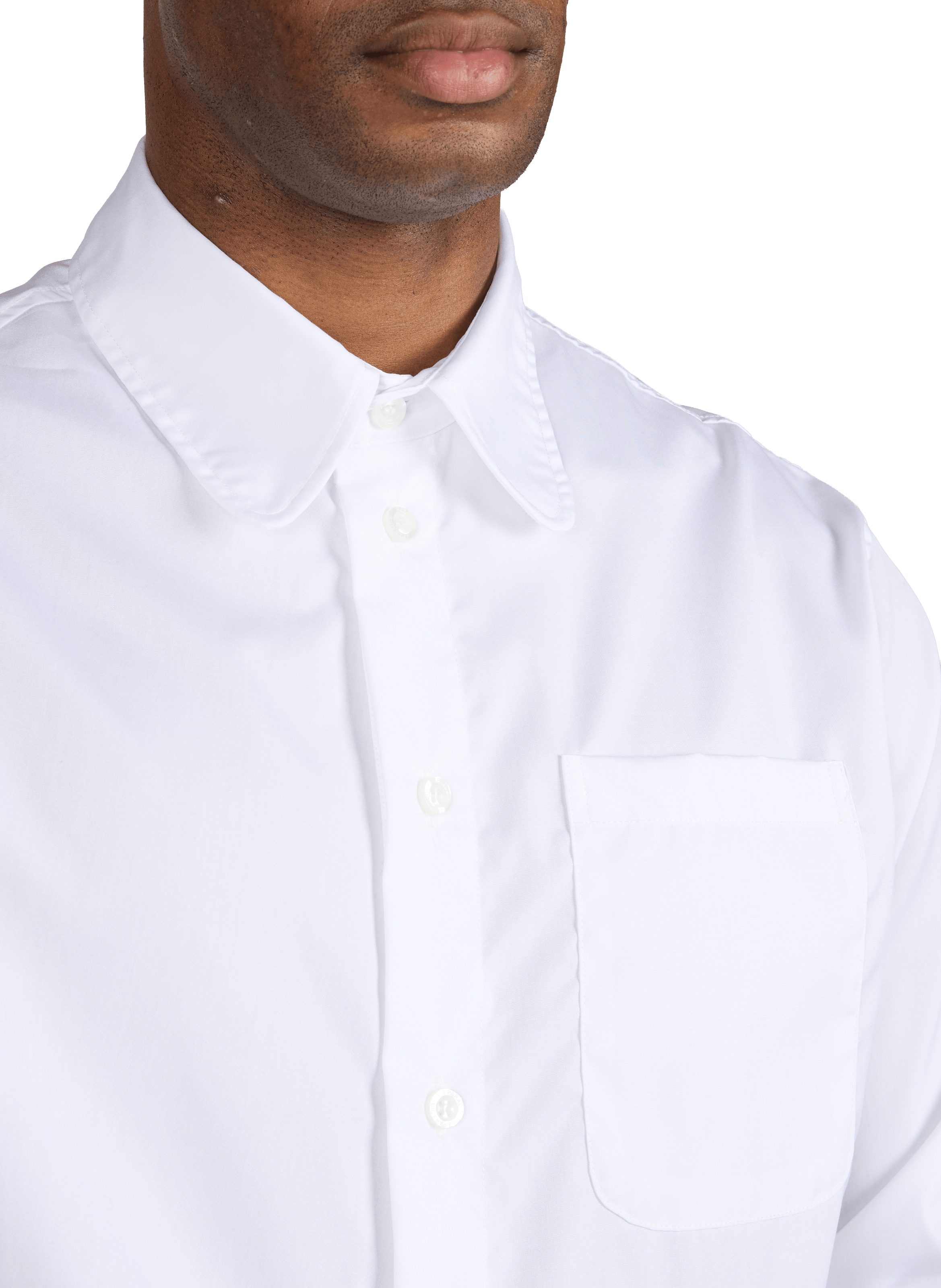 Chemise asymétrique en coton 3 PARADIS Blanc