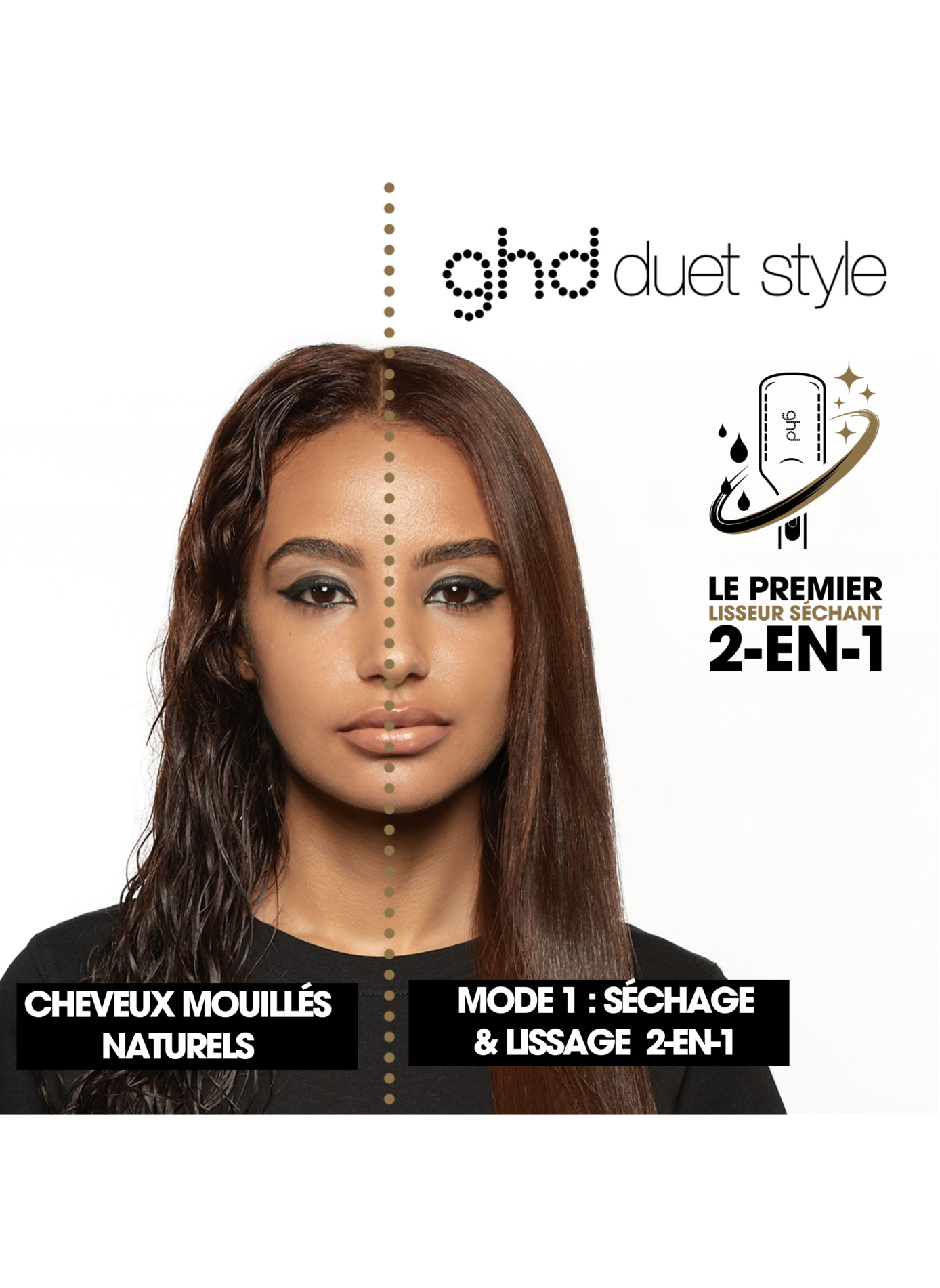 Lisseur séchant 2-en-1 GHD - Duet Style noir GHD No color