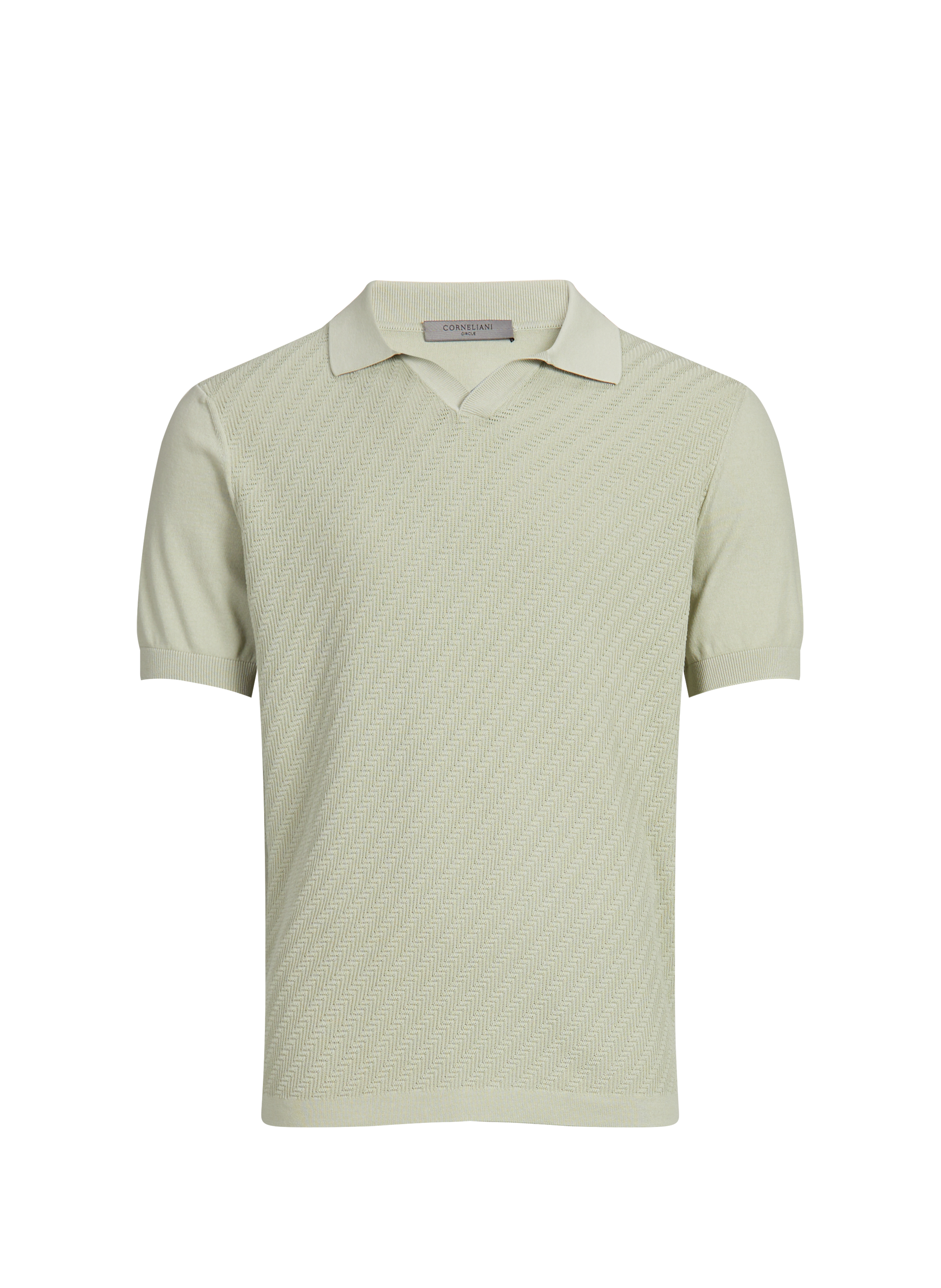Polo à manches courtes en coton CORNELIANI Vert