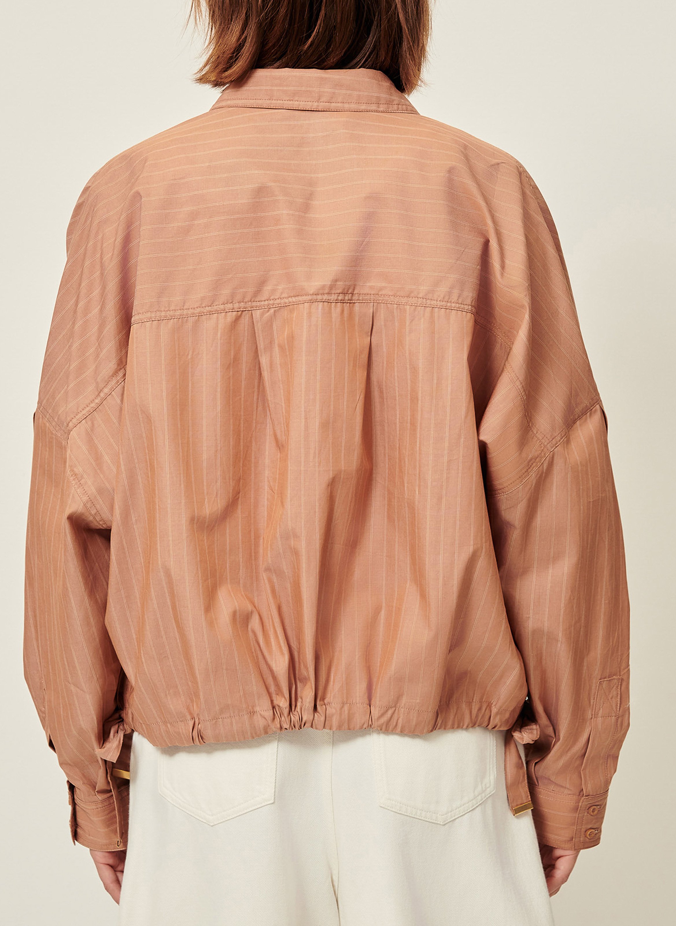 Chemise col classique en coton mélangé cazaba SESSUN Beige