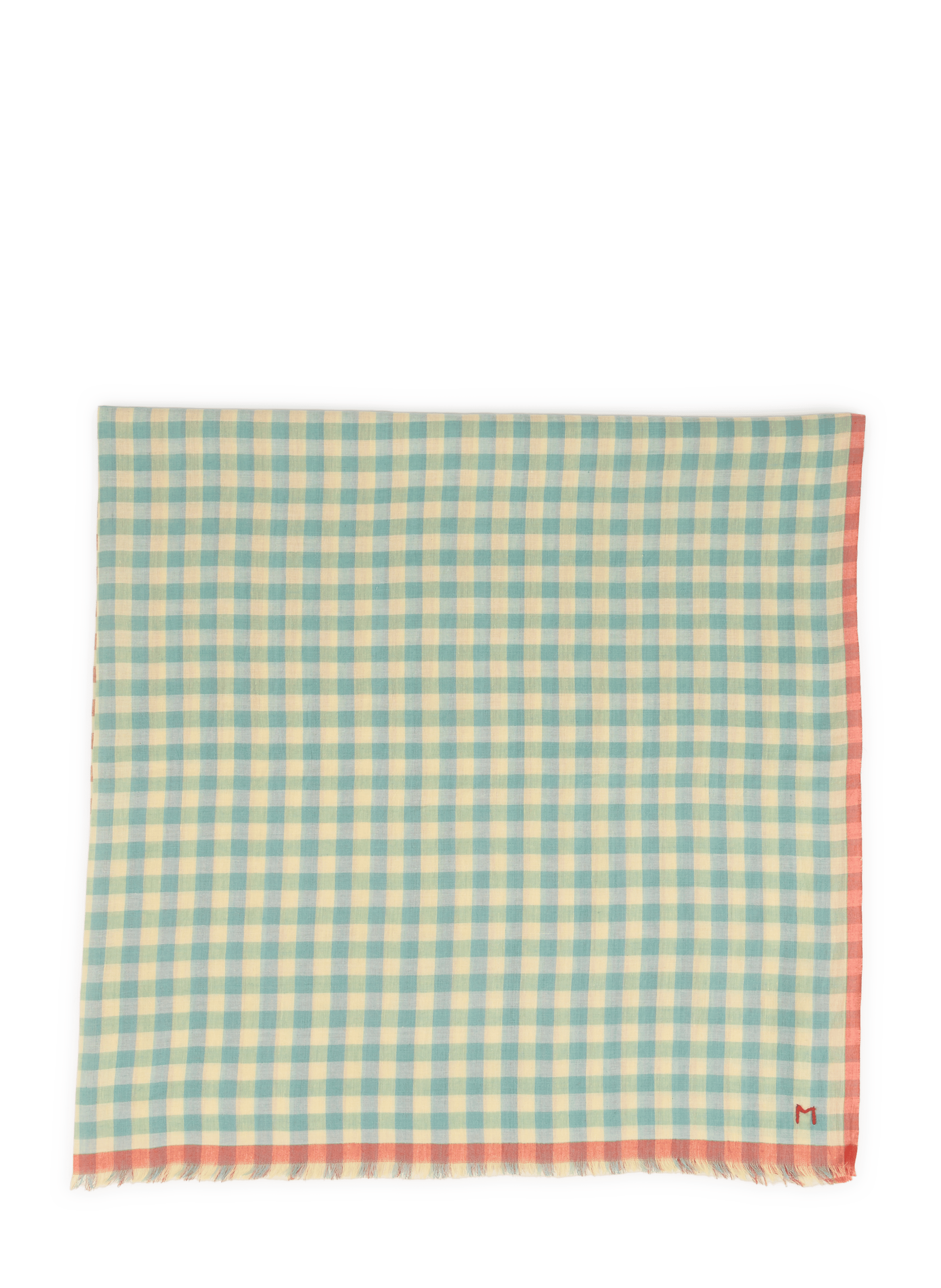 Poem checkered cotton scarf MOISMONT Multicolour