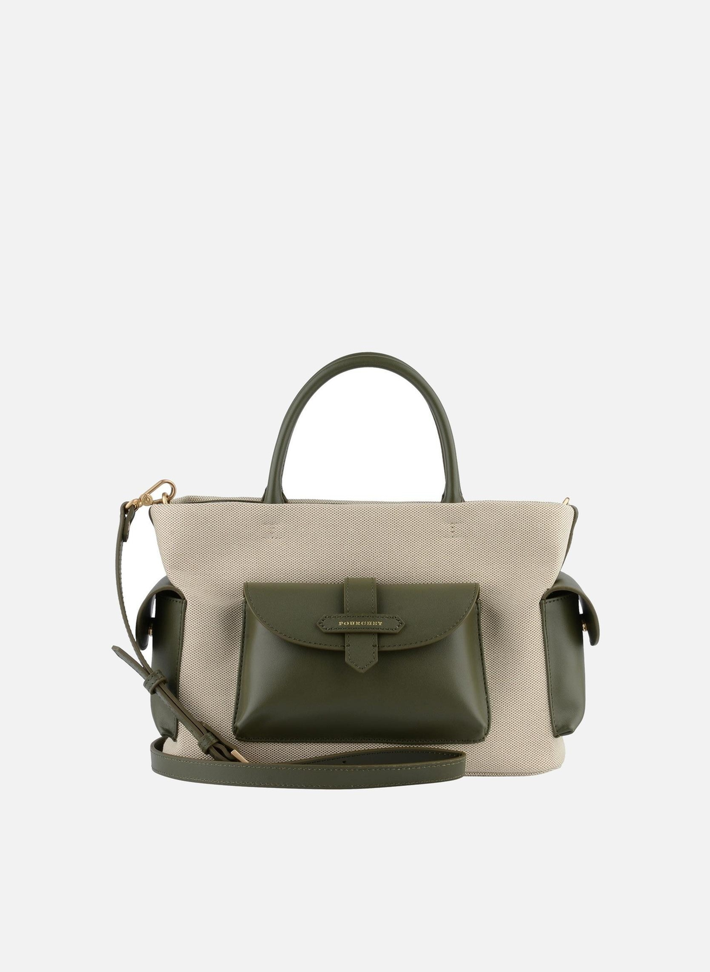 Reporter coton | sac à main POURCHET Kaki