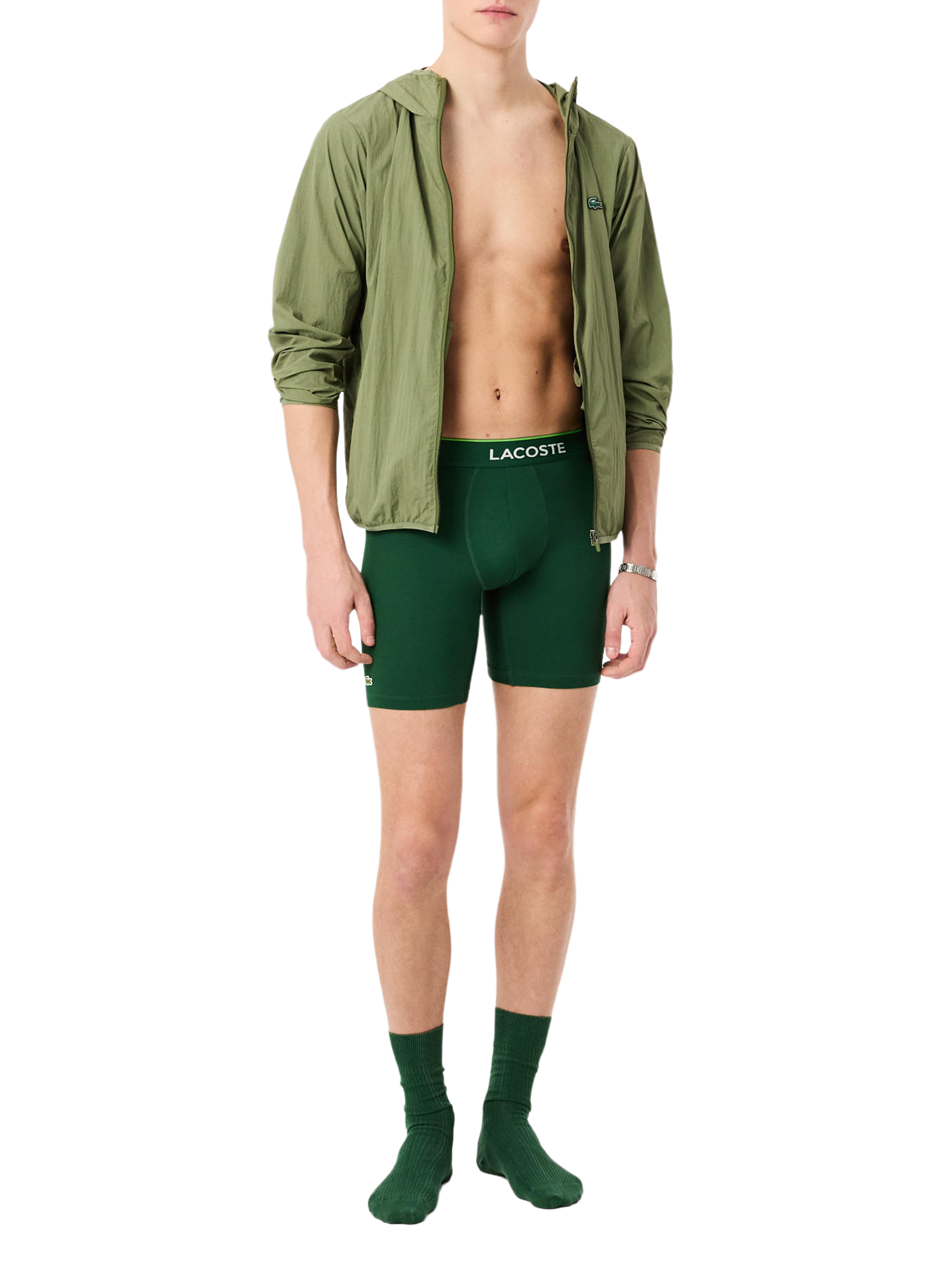 Lot de 3 boxers longs à ceinture logotypée LACOSTE Multicolore