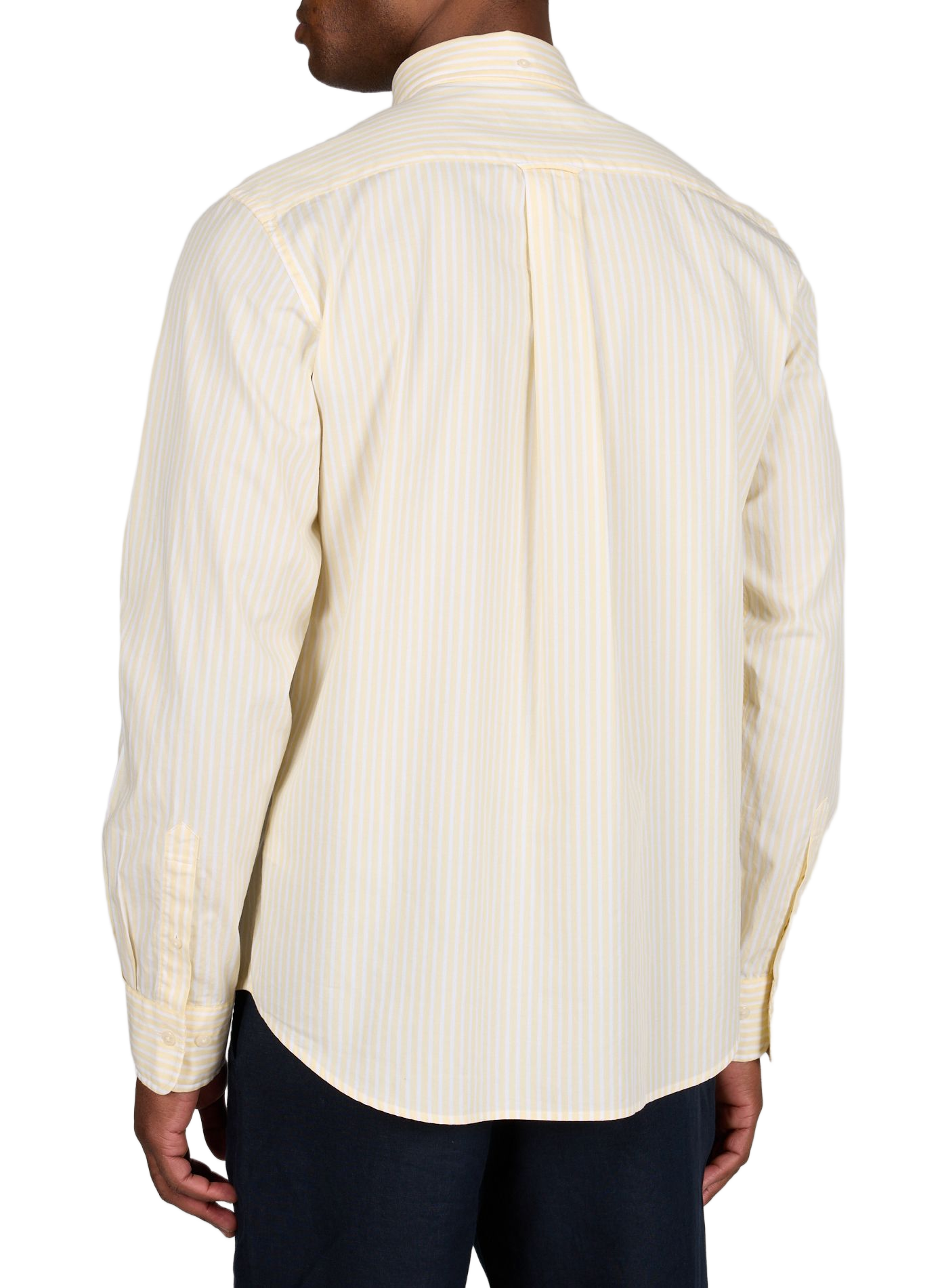 Chemise col américain à rayures en coton GANT Jaune