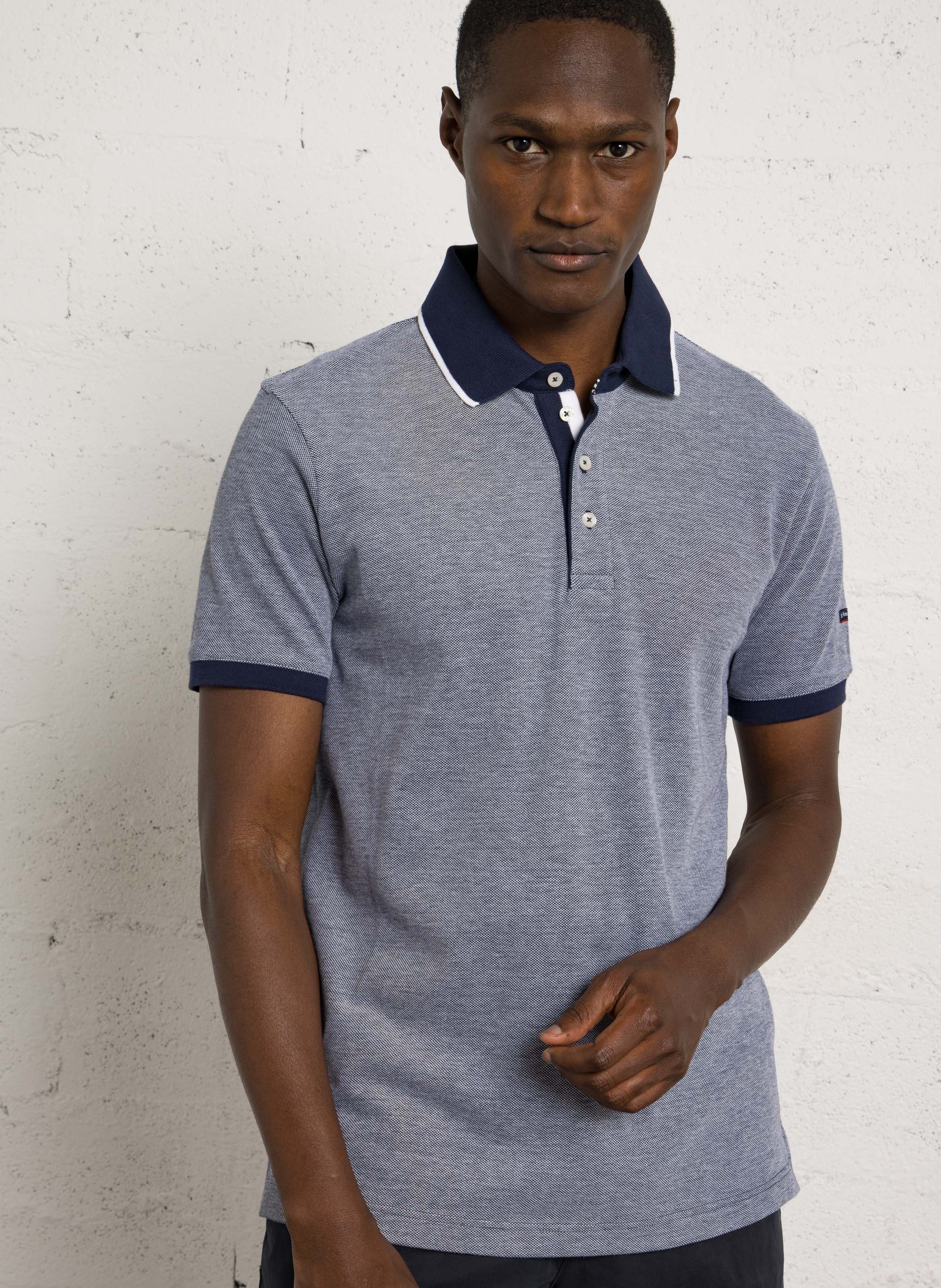 Straight cotton polo shirt ARMOR-LUX Blue