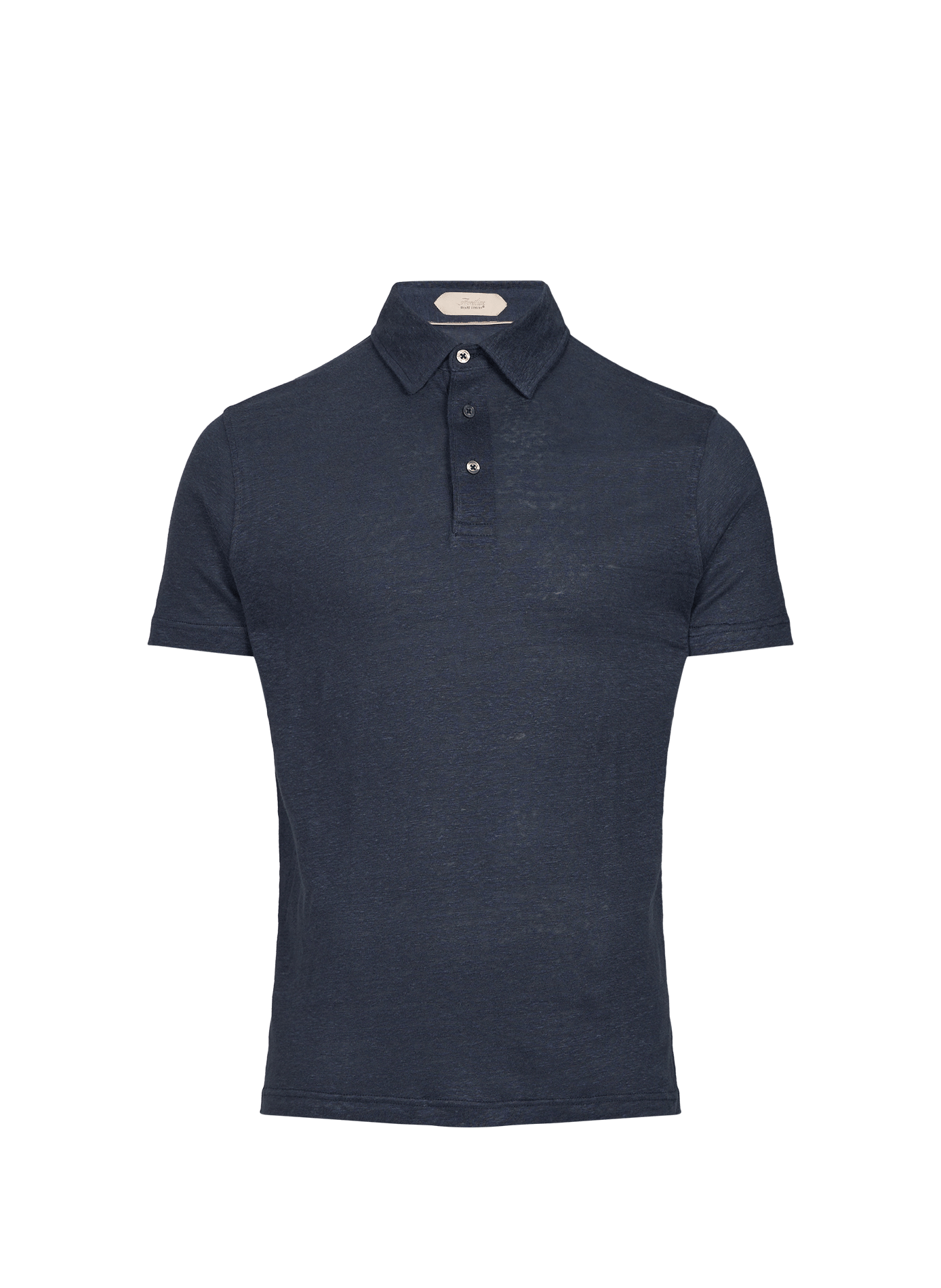 Polo à manches courtes en lin AURELIEN Bleu