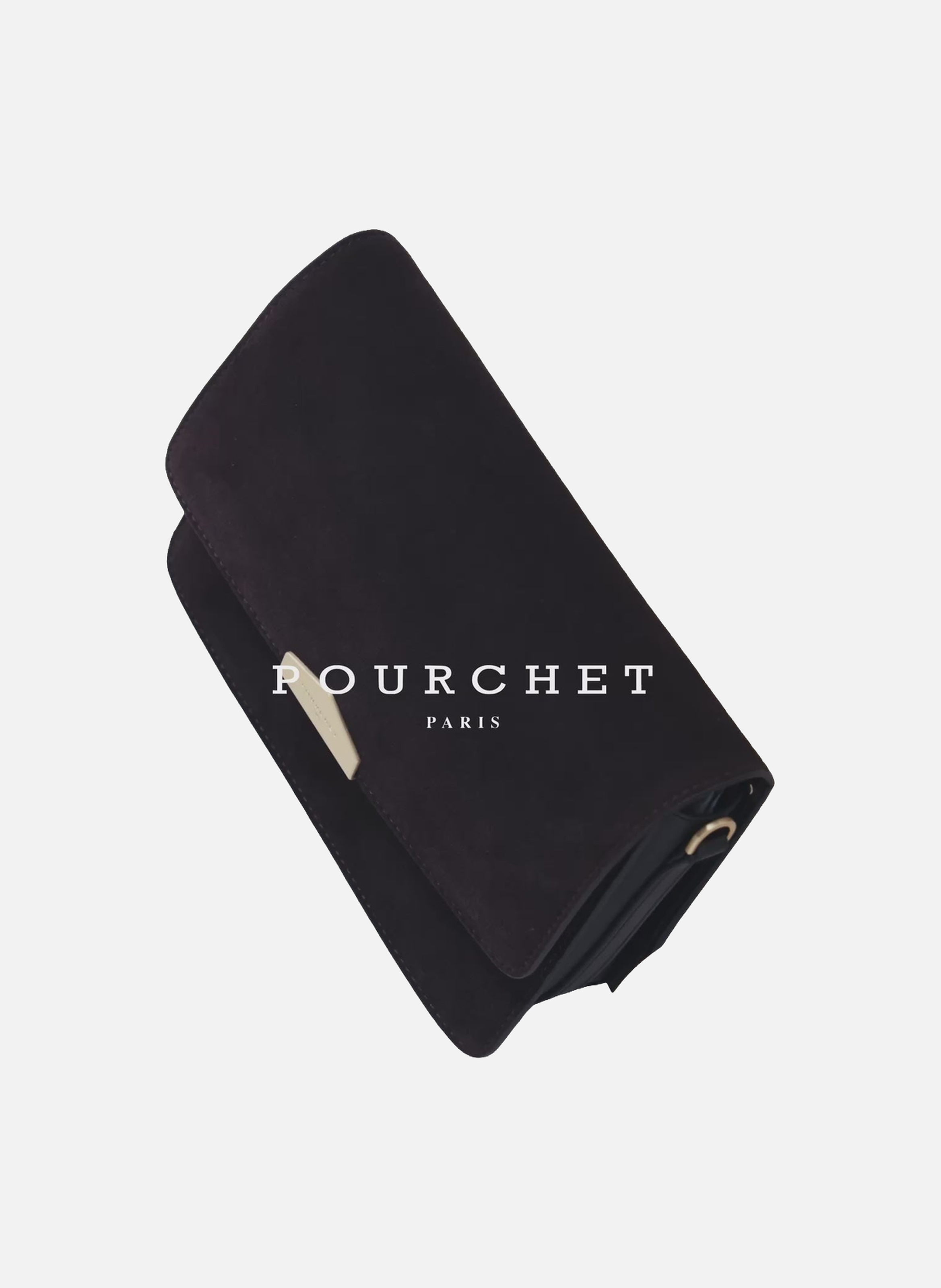 Anjou | sac porté épaule pm en cuir lisse POURCHET Violet