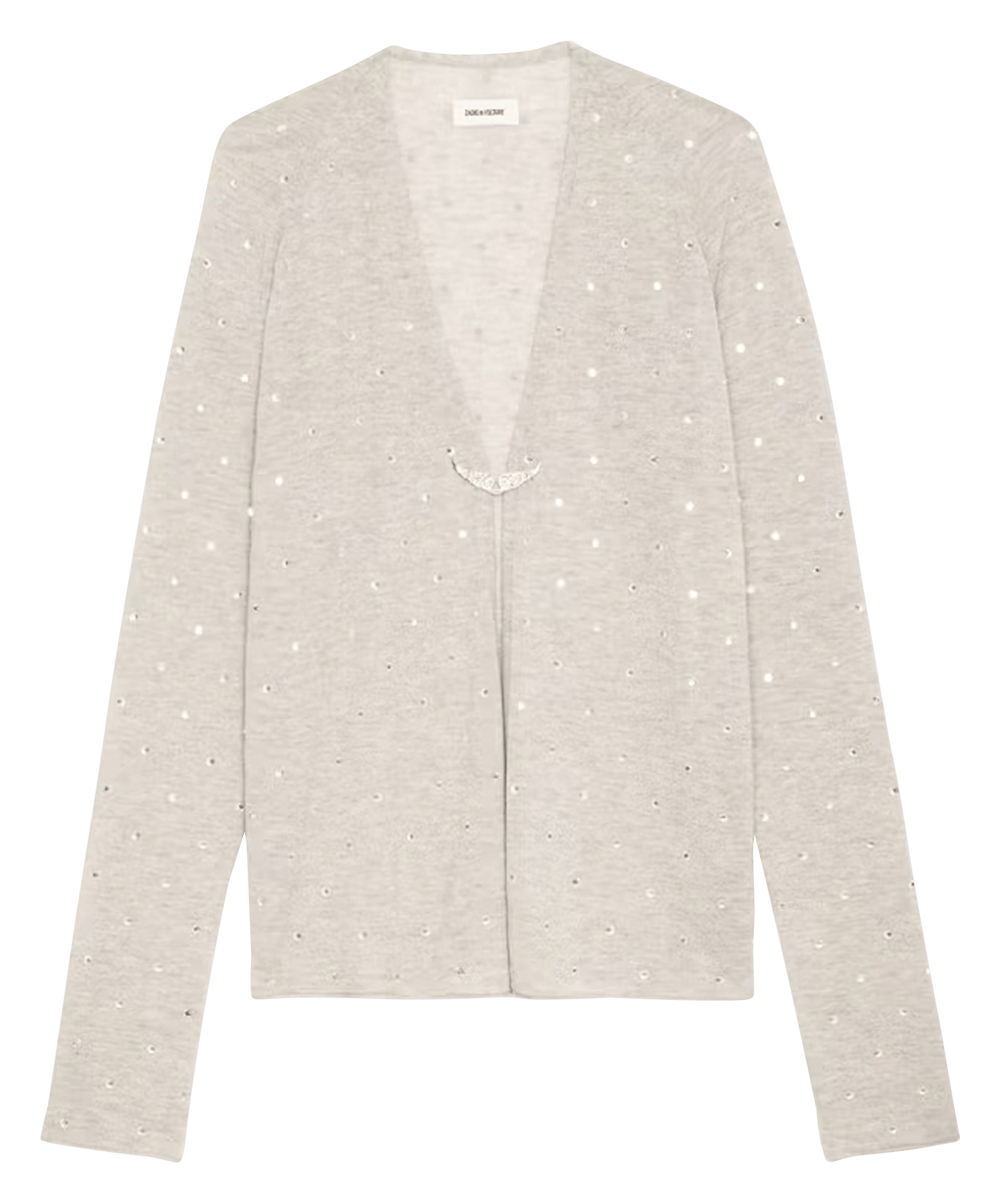 Cardigan à strass en cachemire daffy ZADIG&VOLTAIRE Beige