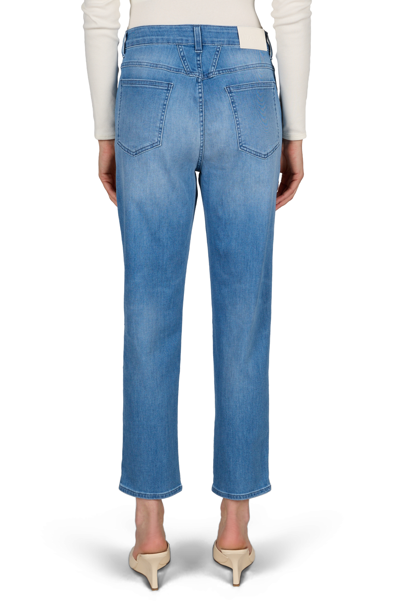 High-waisted stretch jeans in a cotton blend CLOSED Blue