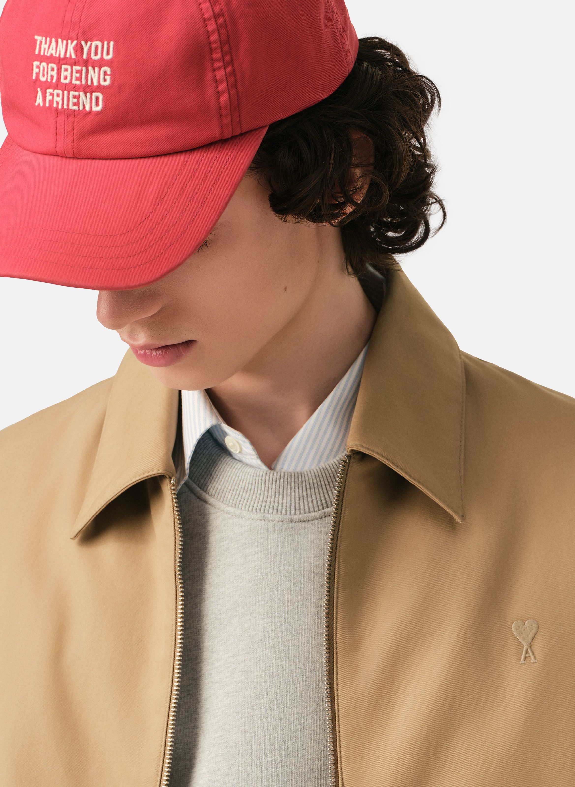 Blouson rembourré en coton ami de coeur AMI PARIS Beige