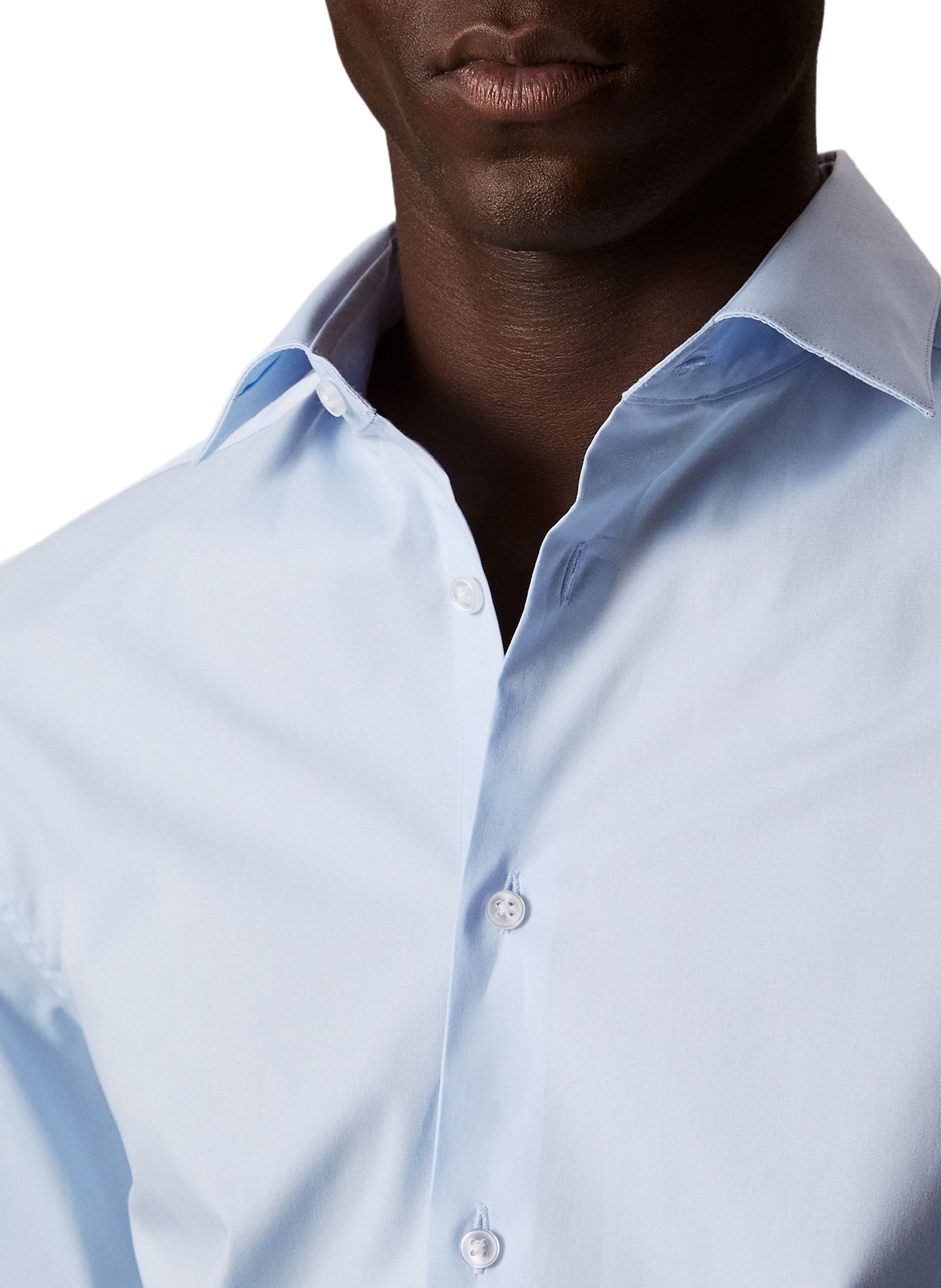 Chemise slim en coton CALVIN KLEIN Bleu