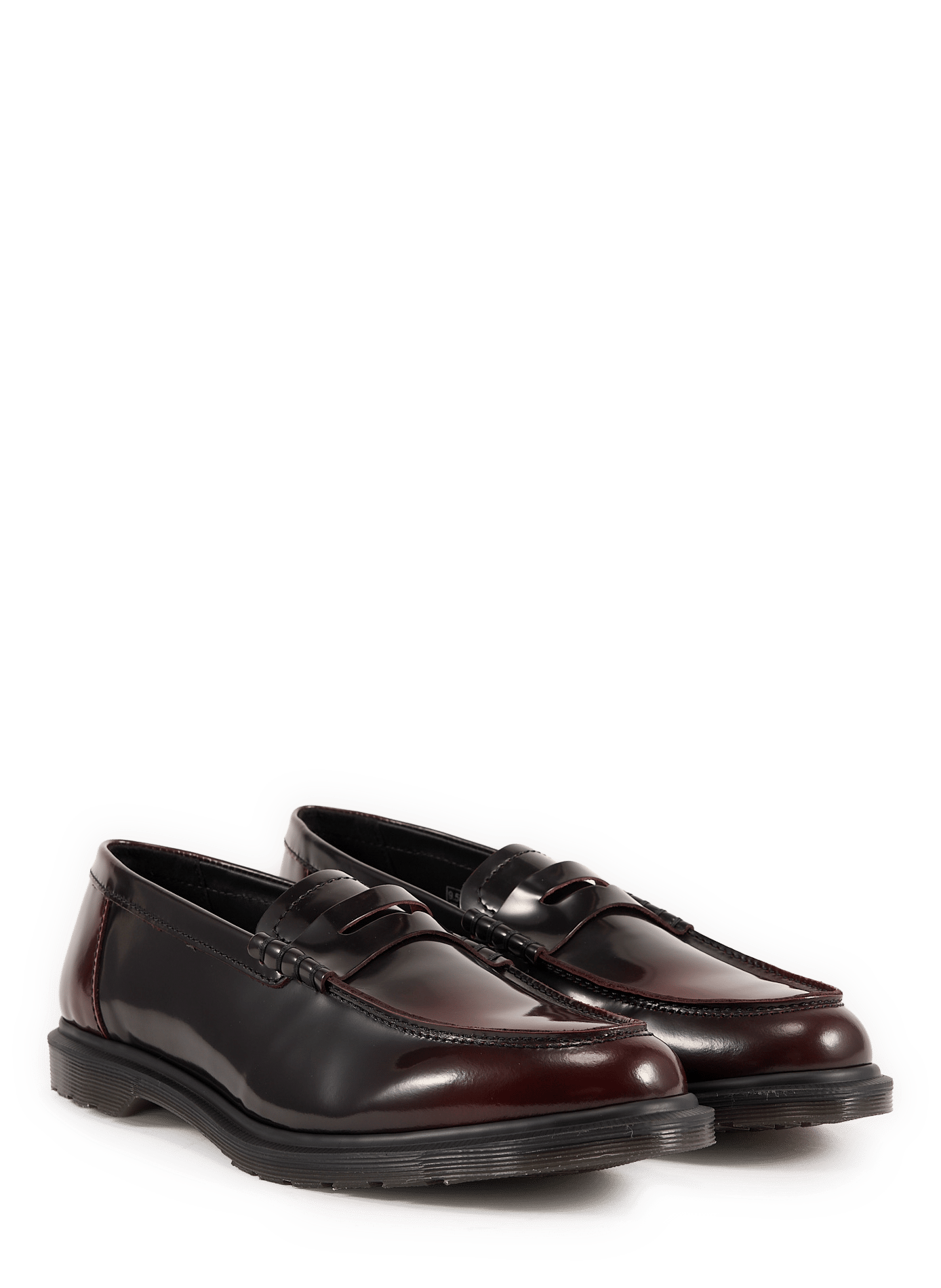 Leder-Mokassins DR. MARTENS Rot