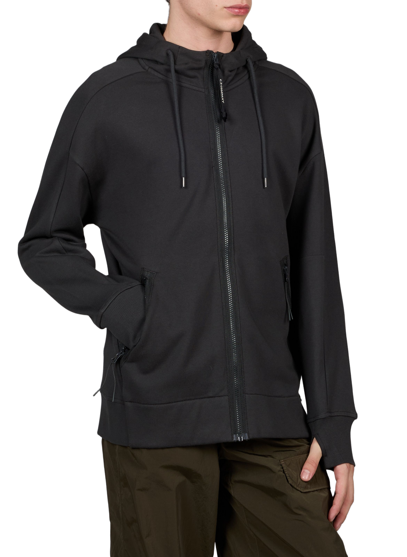 Kapuzenpullover aus Baumwolle mit integrierter Brille CP COMPANY Grau
