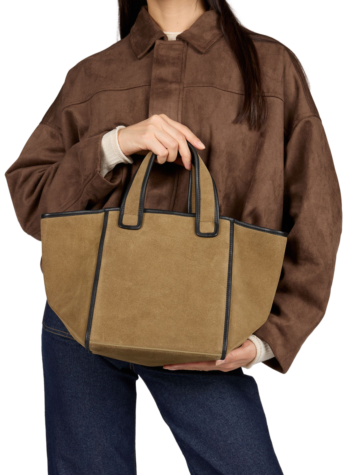 Mini Kub bag in suede leather BELLEROSE Brown