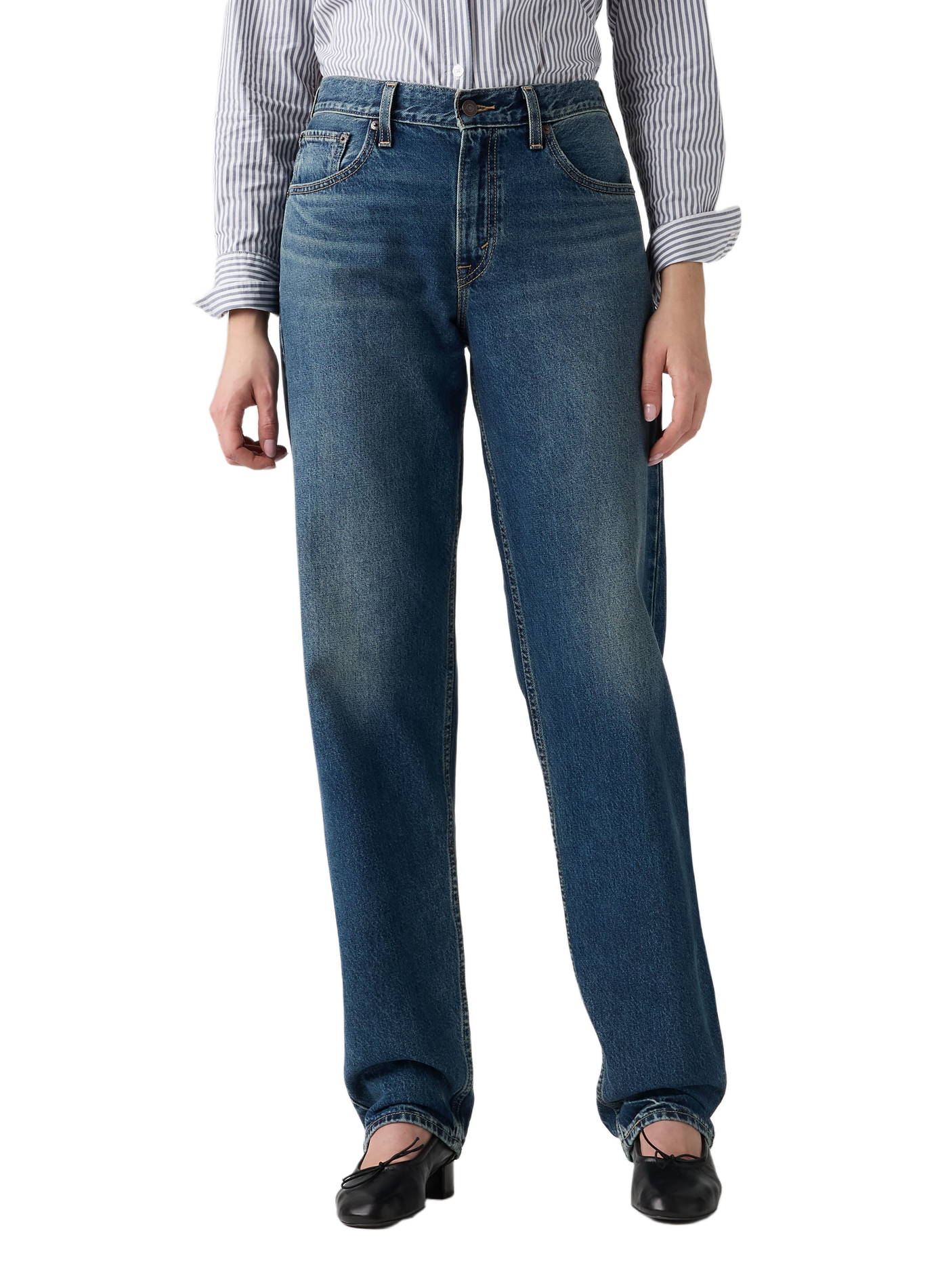Losse Taper jeans van katoen LEVI'S Blauw