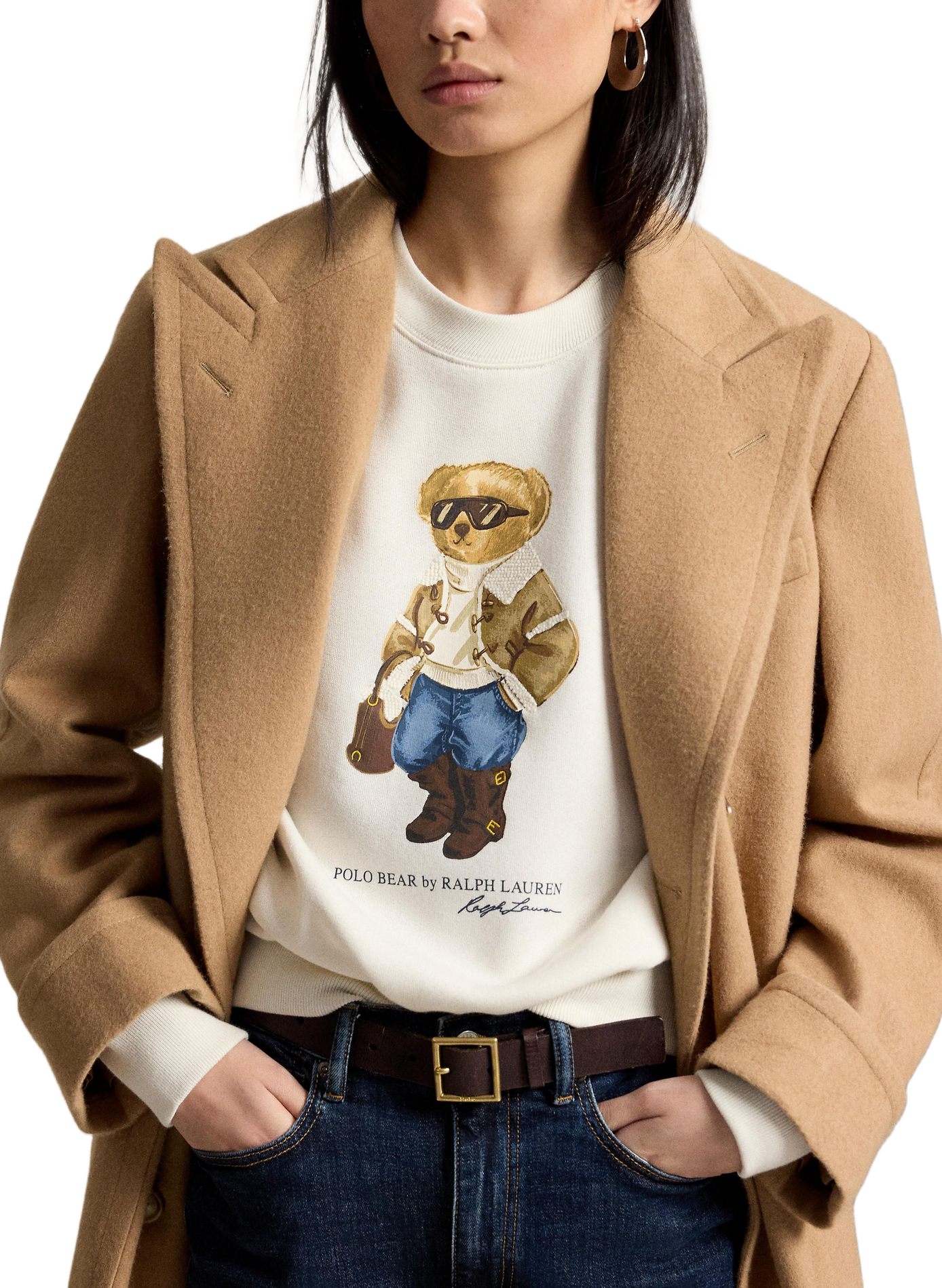 Polo Bear cotton-blend sweater POLO RALPH LAUREN Beige
