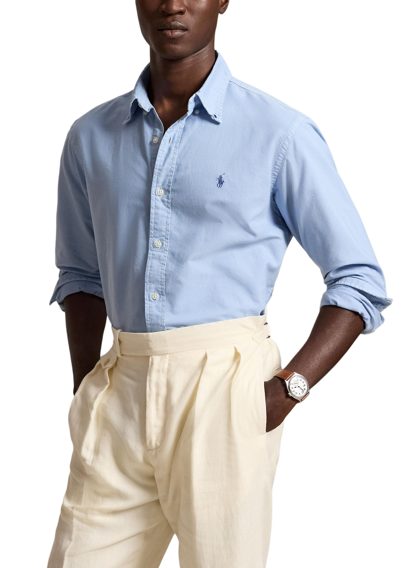 Long-sleeved cotton shirt | Blue POLO RALPH LAUREN Men
