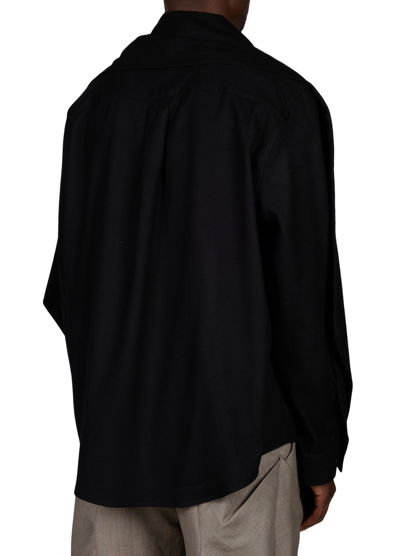 Wool blouse with lavallière collar ALAINPAUL Black
