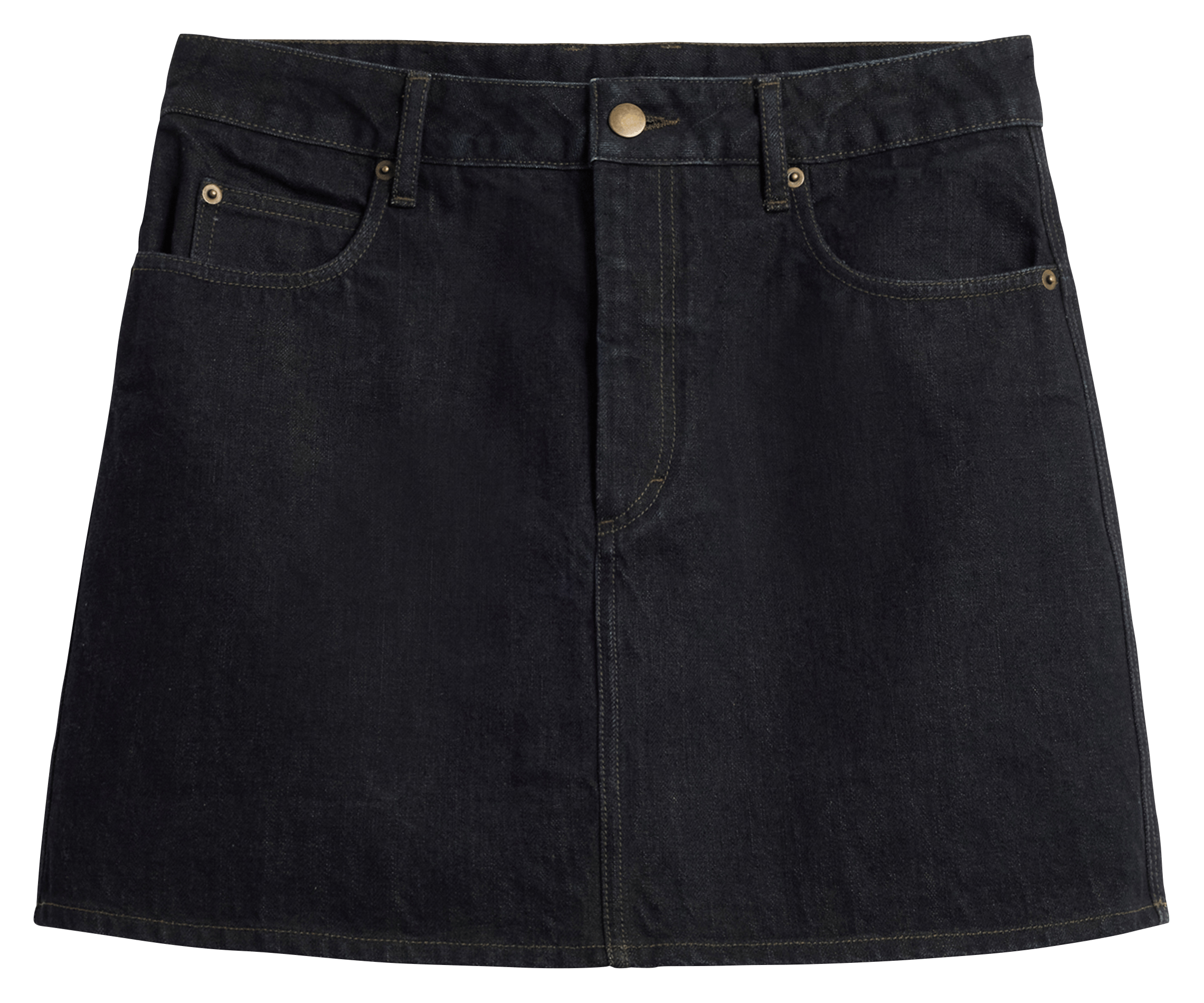 Jupe denim droite en coton lacy SOEUR Noir