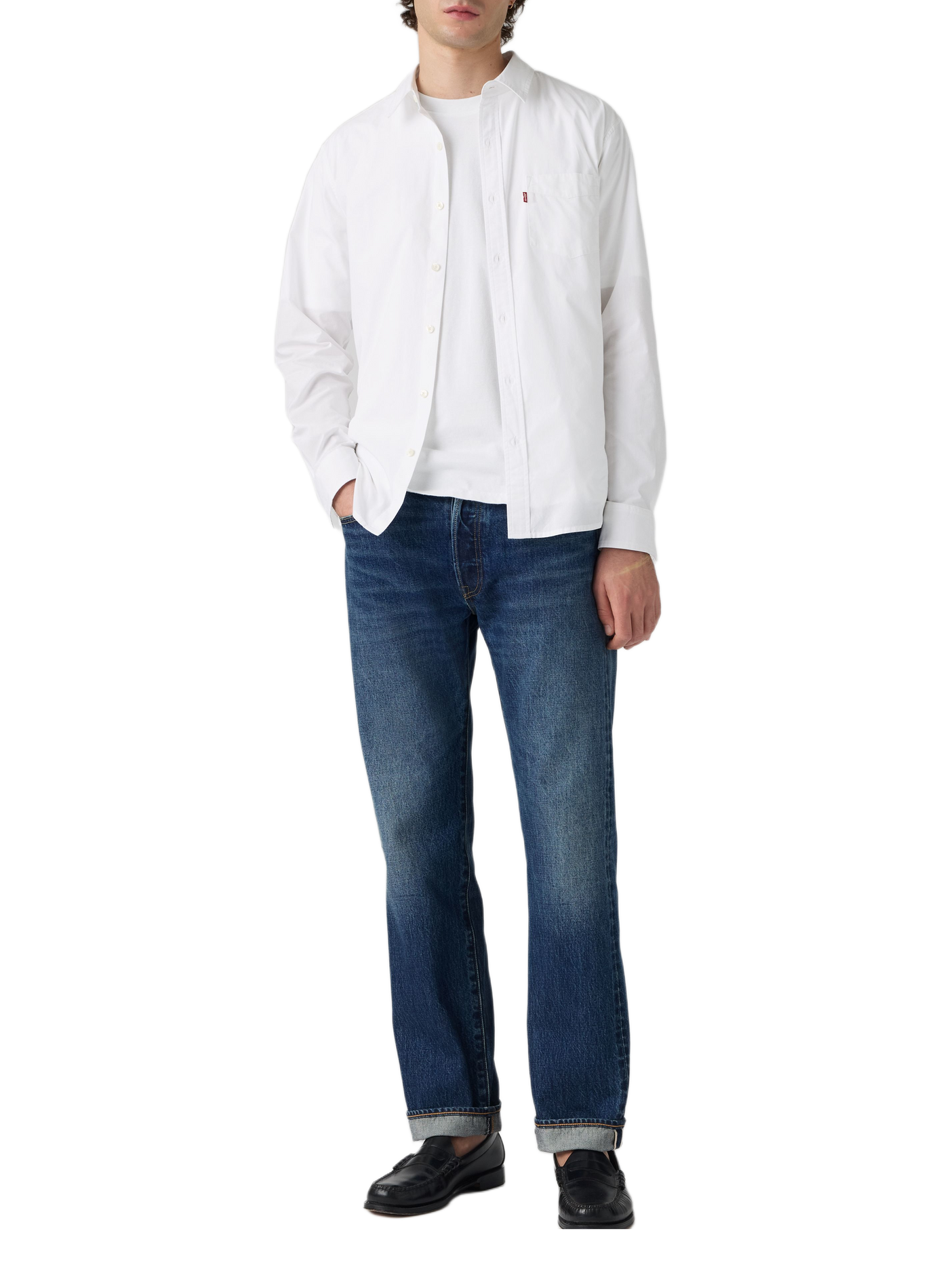 Straight cotton jeans LEVI'S Blue