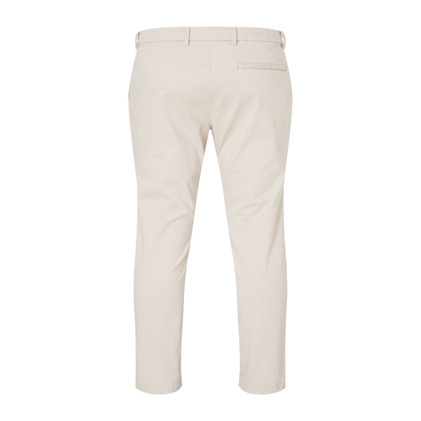 Calvin Klein Straight Organic Cotton-blend Chino Trousers In White