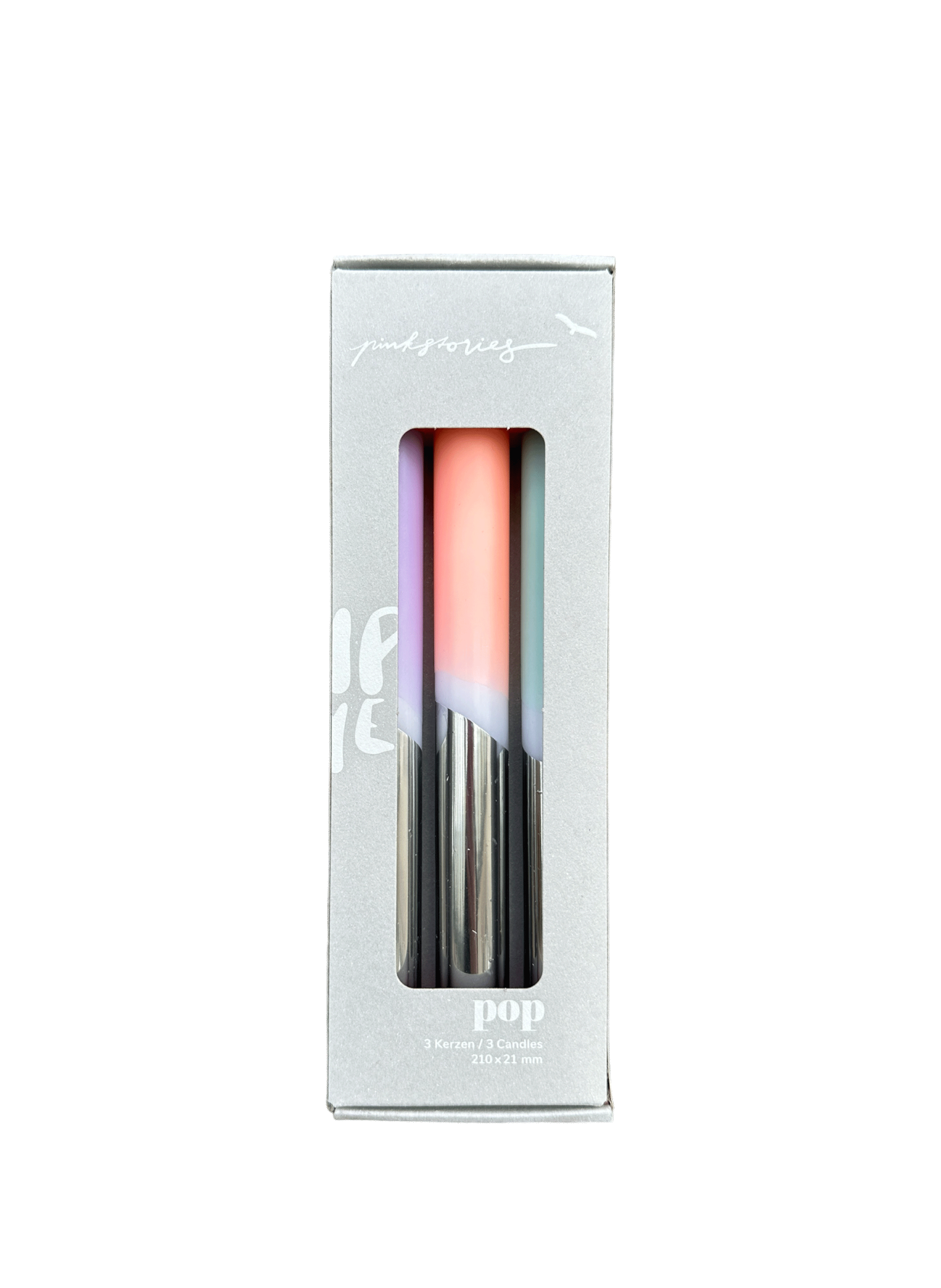 PINK STORIES Lot de 3 bougies Girls with bangs Multicolore