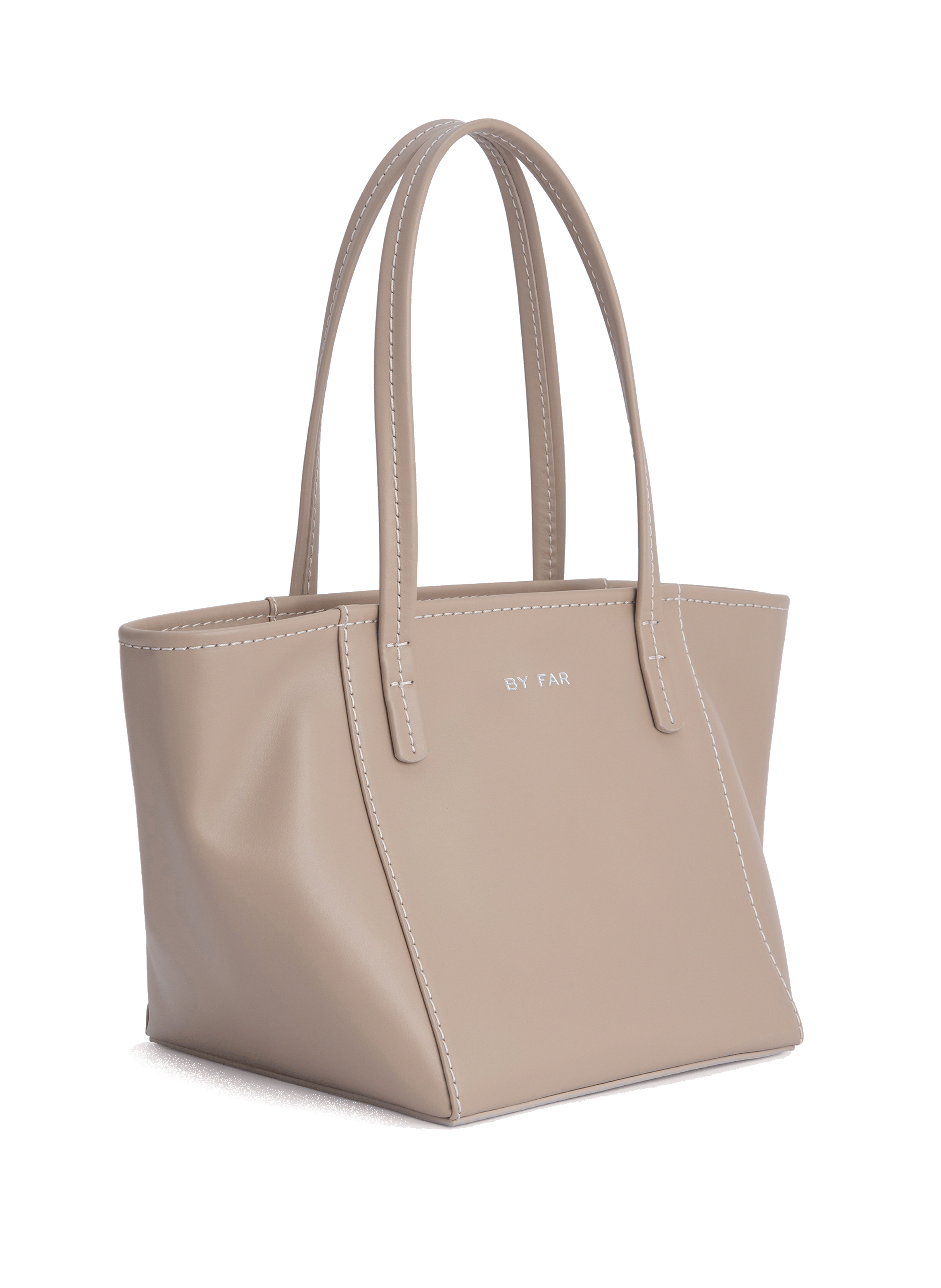 Sac à man en cuir  BY FAR Beige