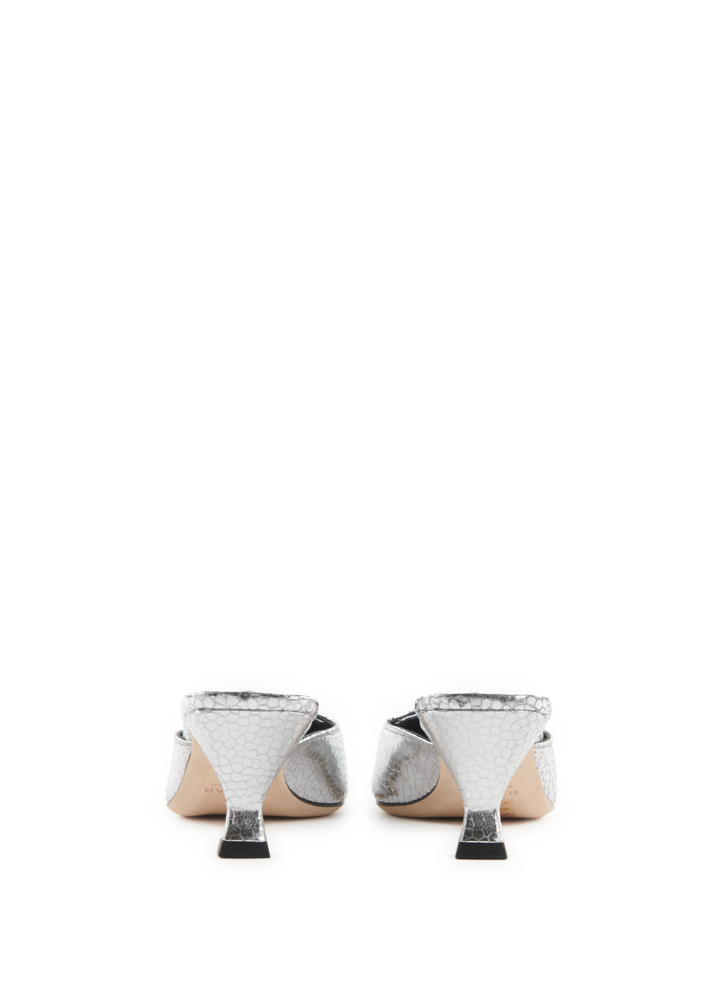 Mules métallisé  BY FAR Argent