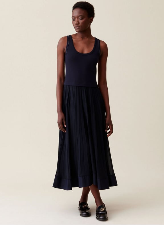 Robe longue plissée Bleu by CLAUDIE PIERLOT CLAUDIE PIERLOT Robe longue plissée Bleu