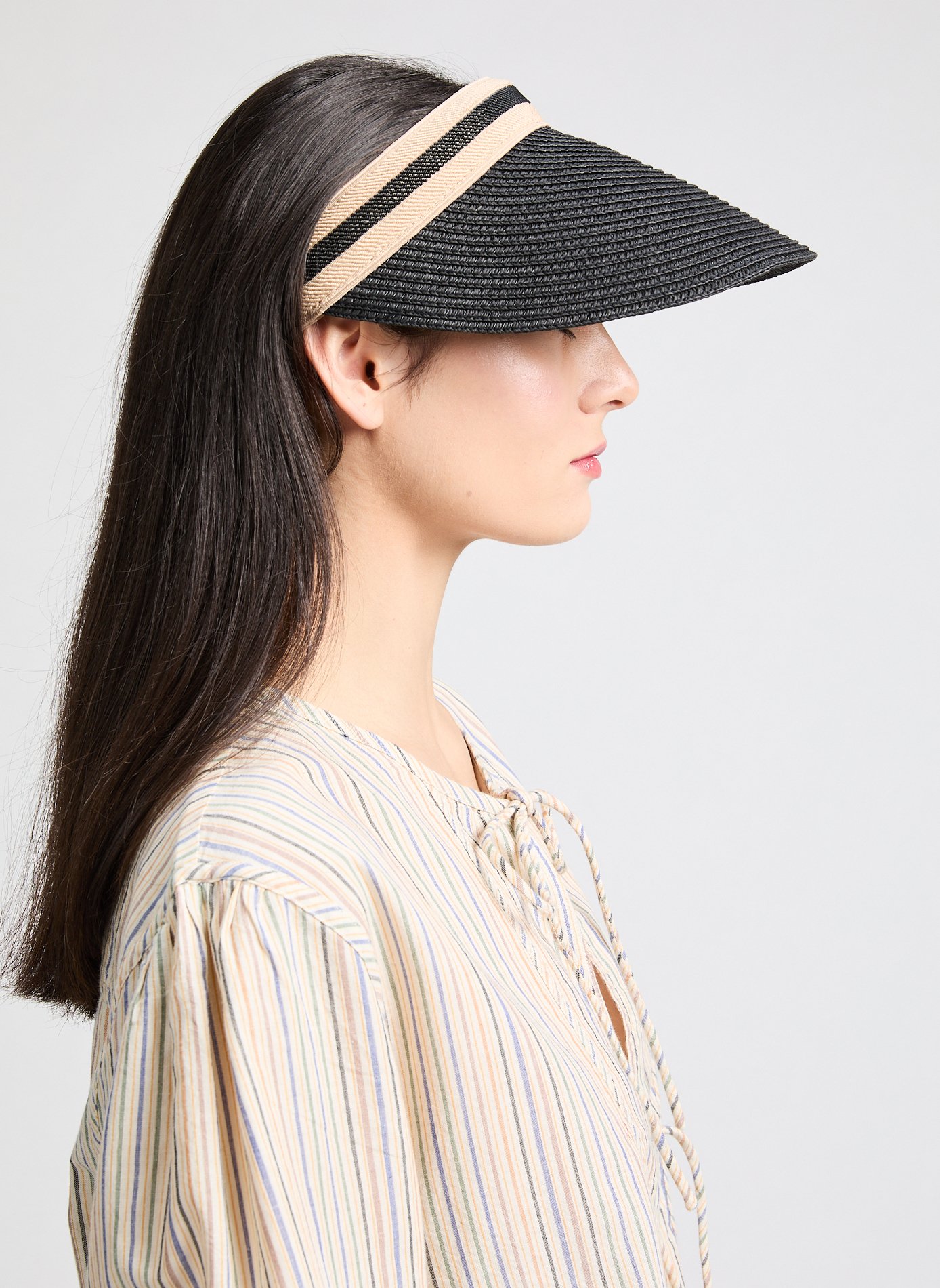 Visière en Rafia AU PRINTEMPS PARIS Noir
