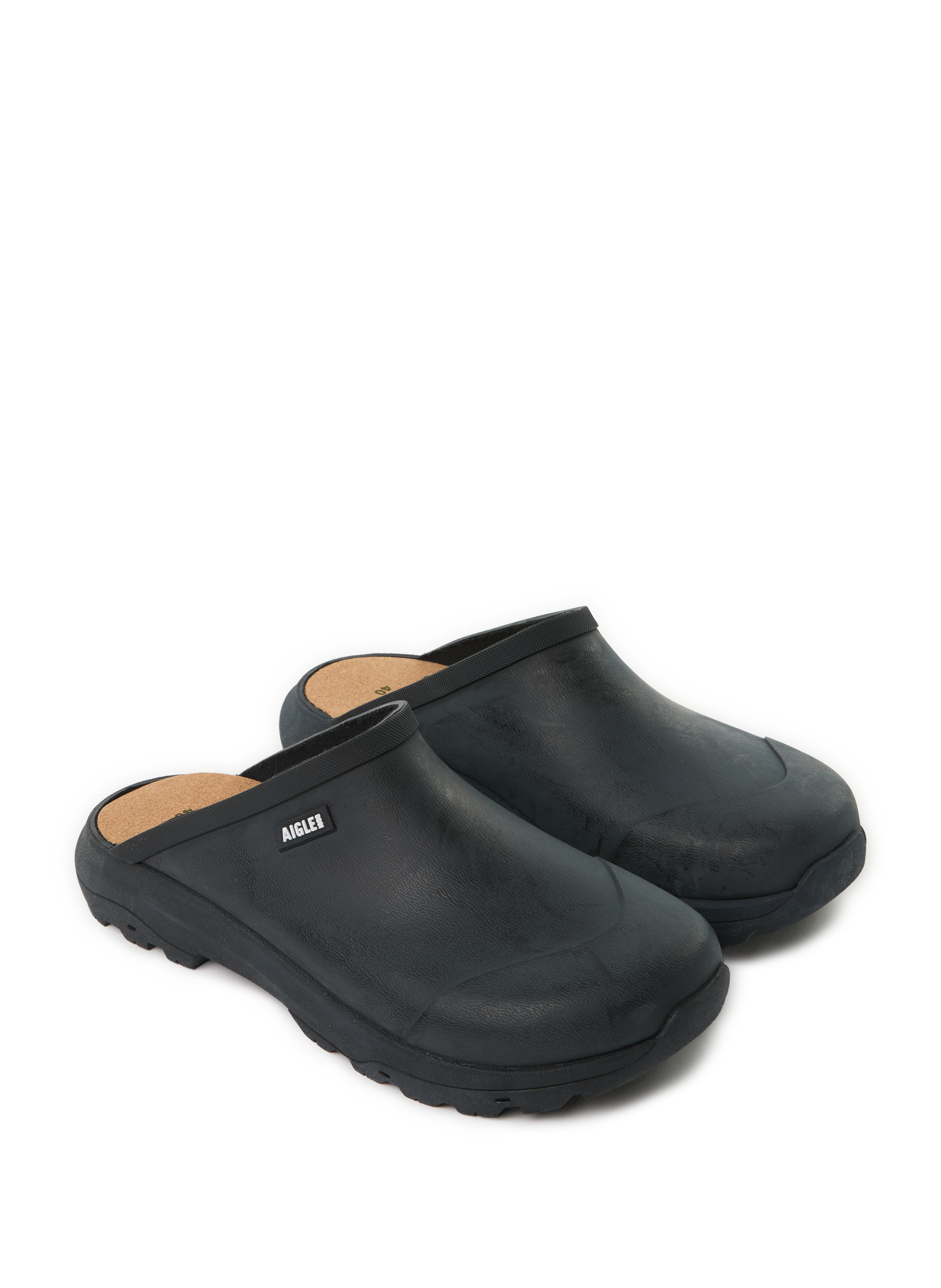 Mules crantées  AIGLE Noir