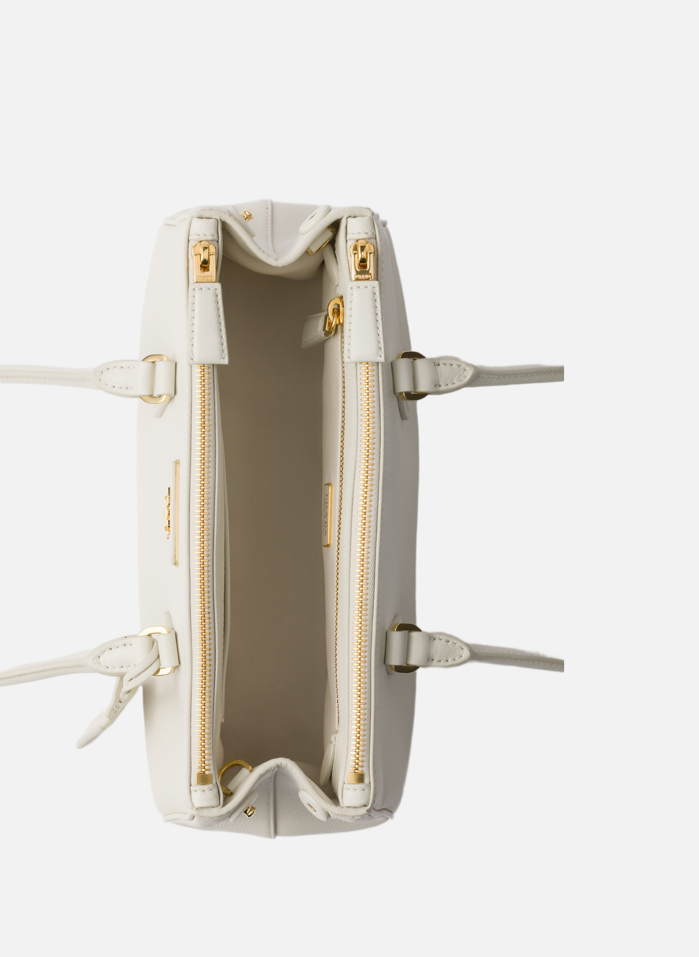 Sac prada galleria en cuir PRADA Blanc