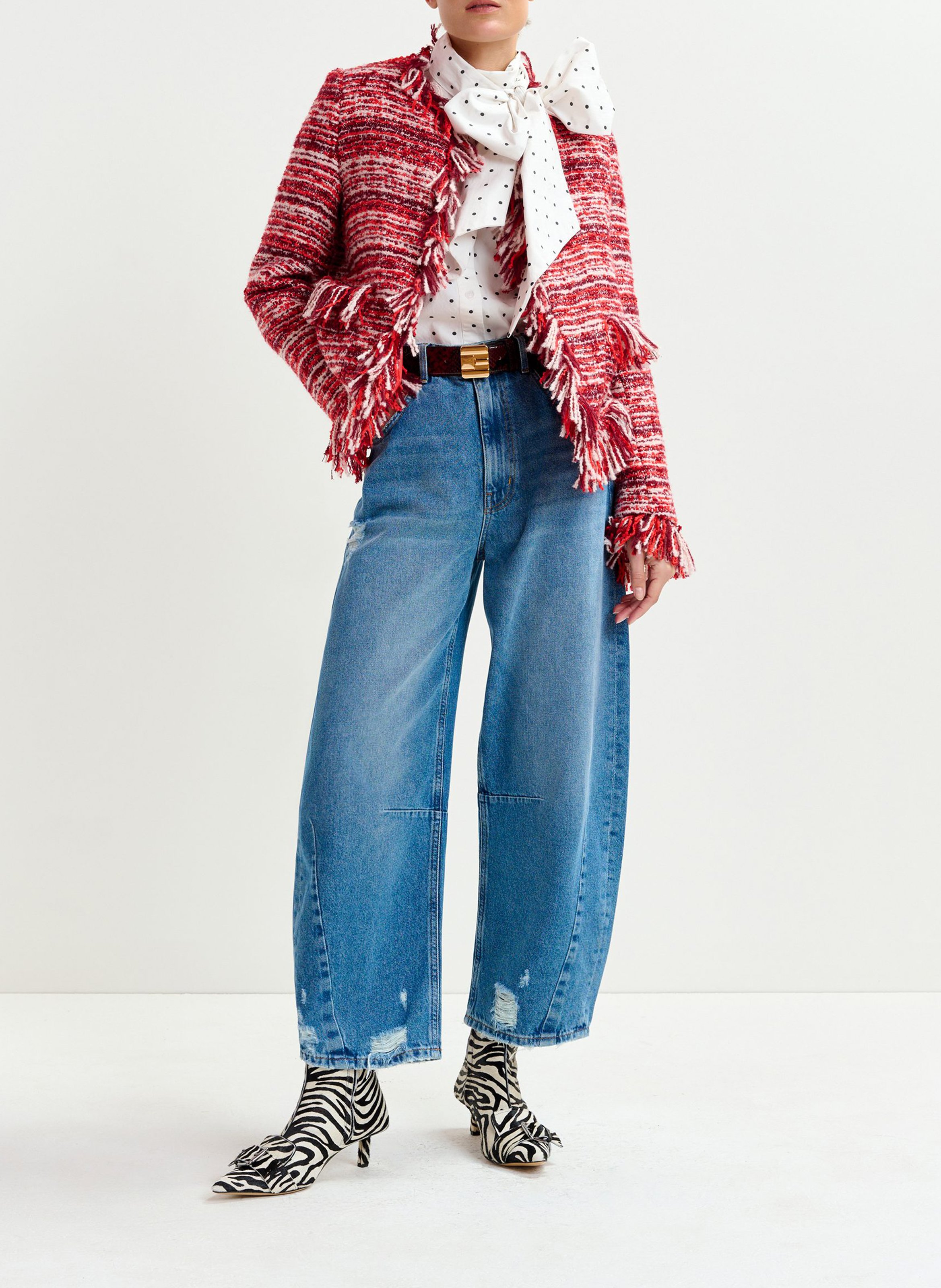 Jean ballon taille haute fantaisie Interstellar ESSENTIEL ANTWERP Bleu